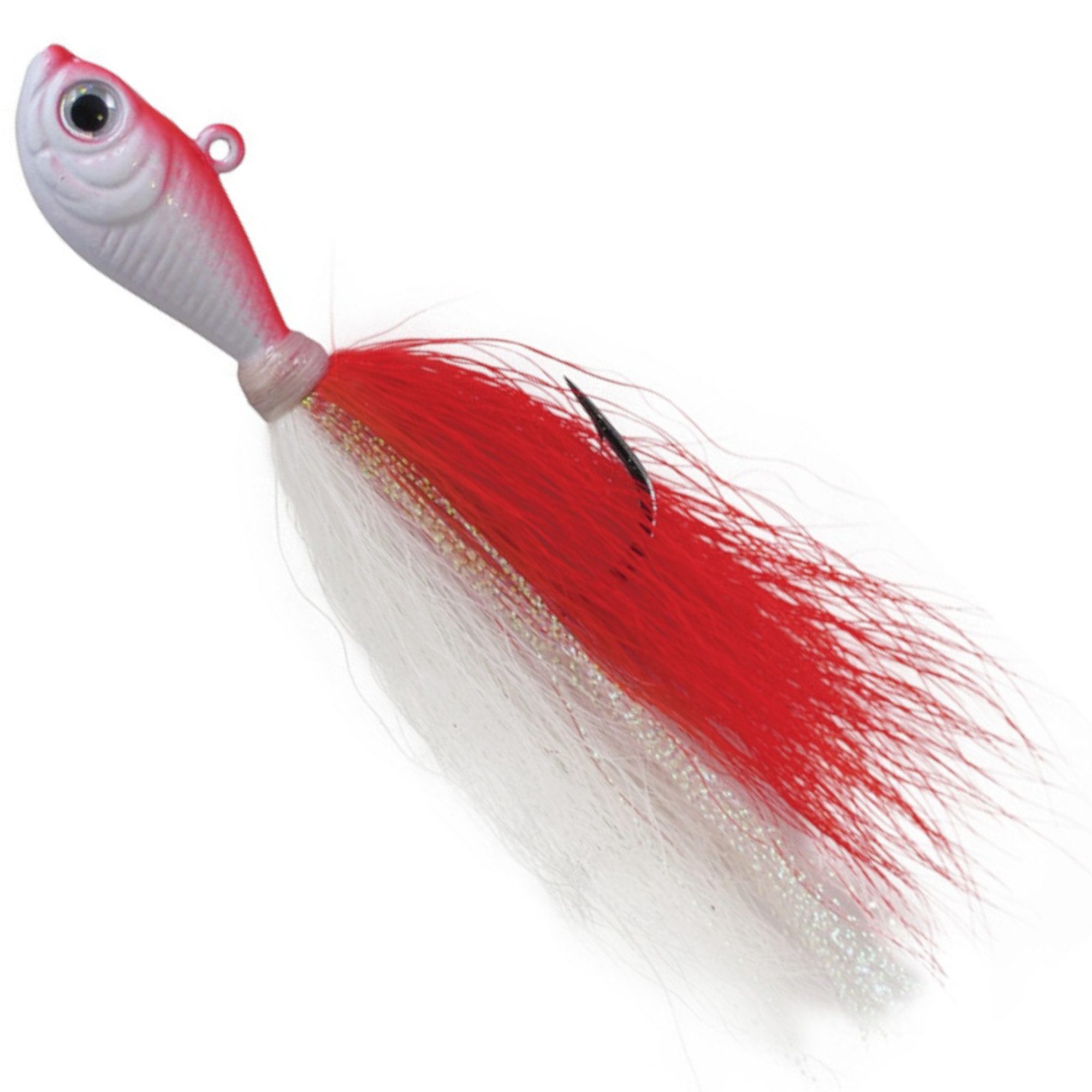 Kunstköder Spro Bucktail Jig Red White 3/8
