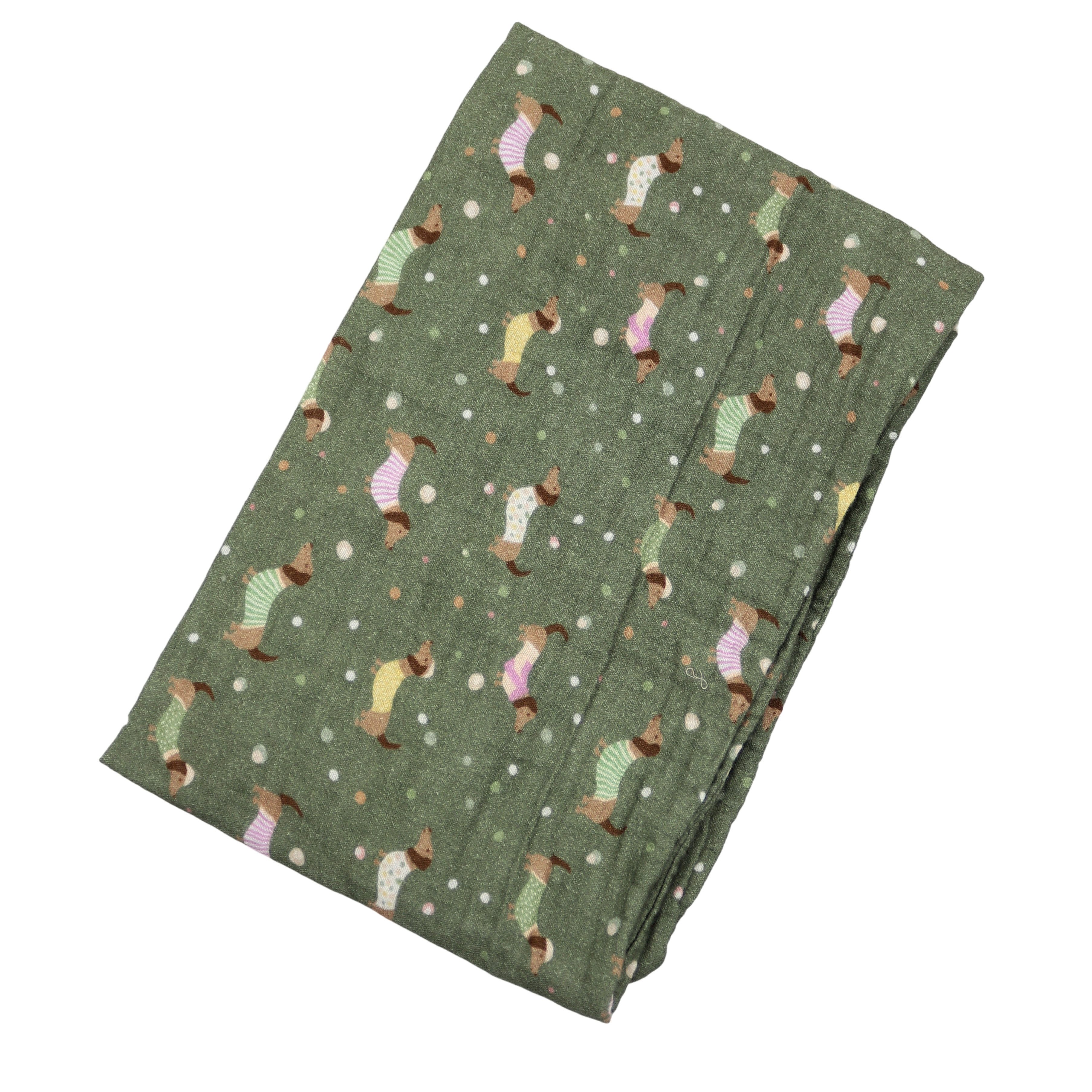 MIRROSI Loop Damen Schal aus Musellin, Made in Italy 70x20cm, Dackel, Schla günstig online kaufen
