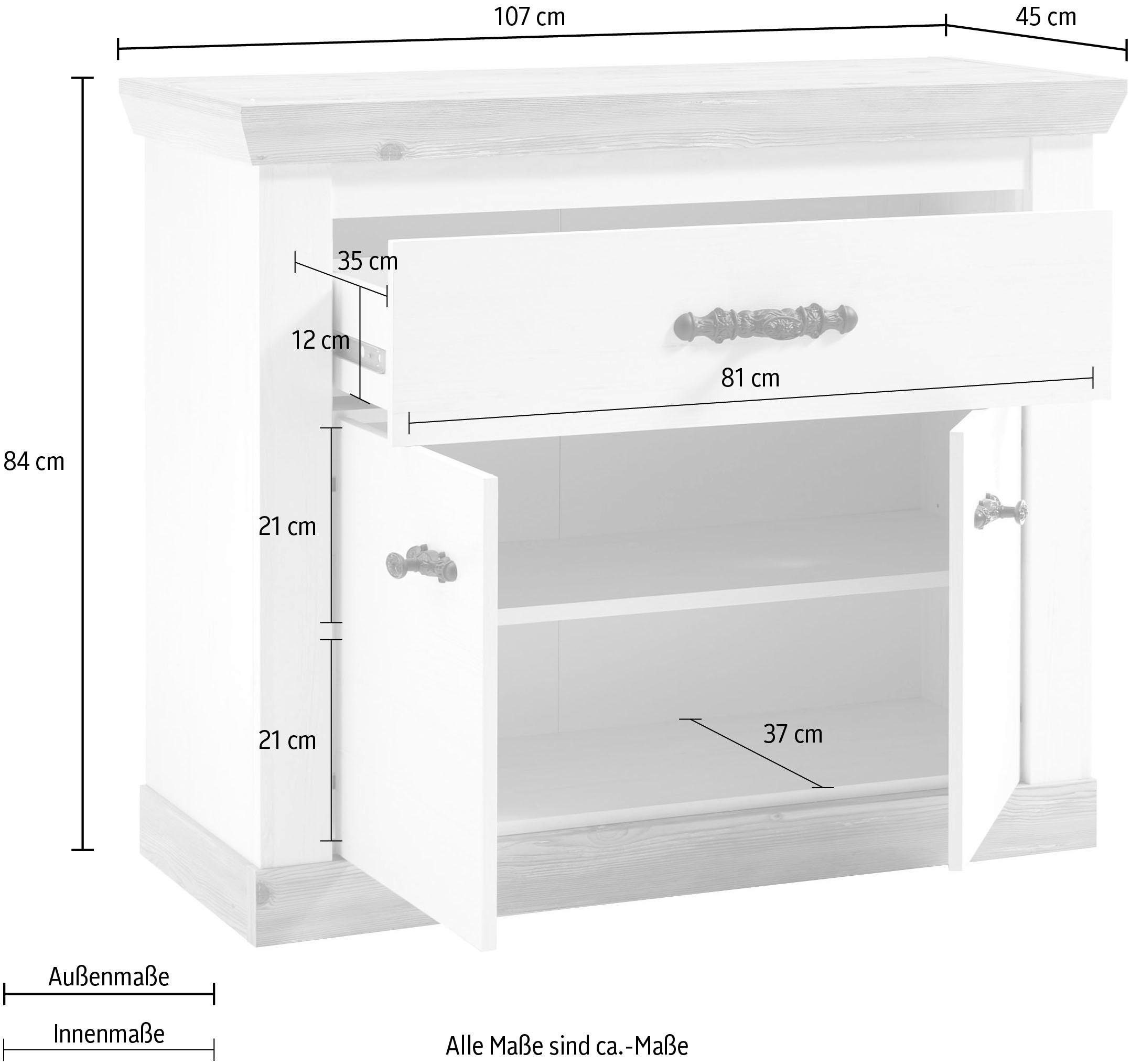Home affaire Kommode Florenz, Breite ca, 107 cm