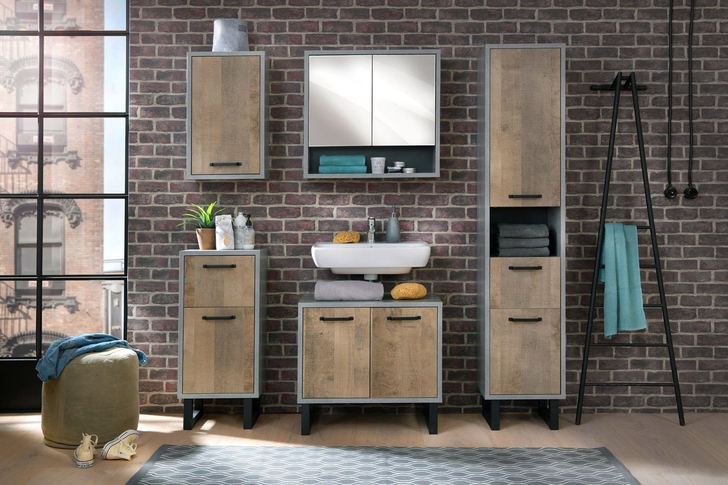 Hängeschrank SOLANO, B 40 cm, Betondekor, günstig online kaufen