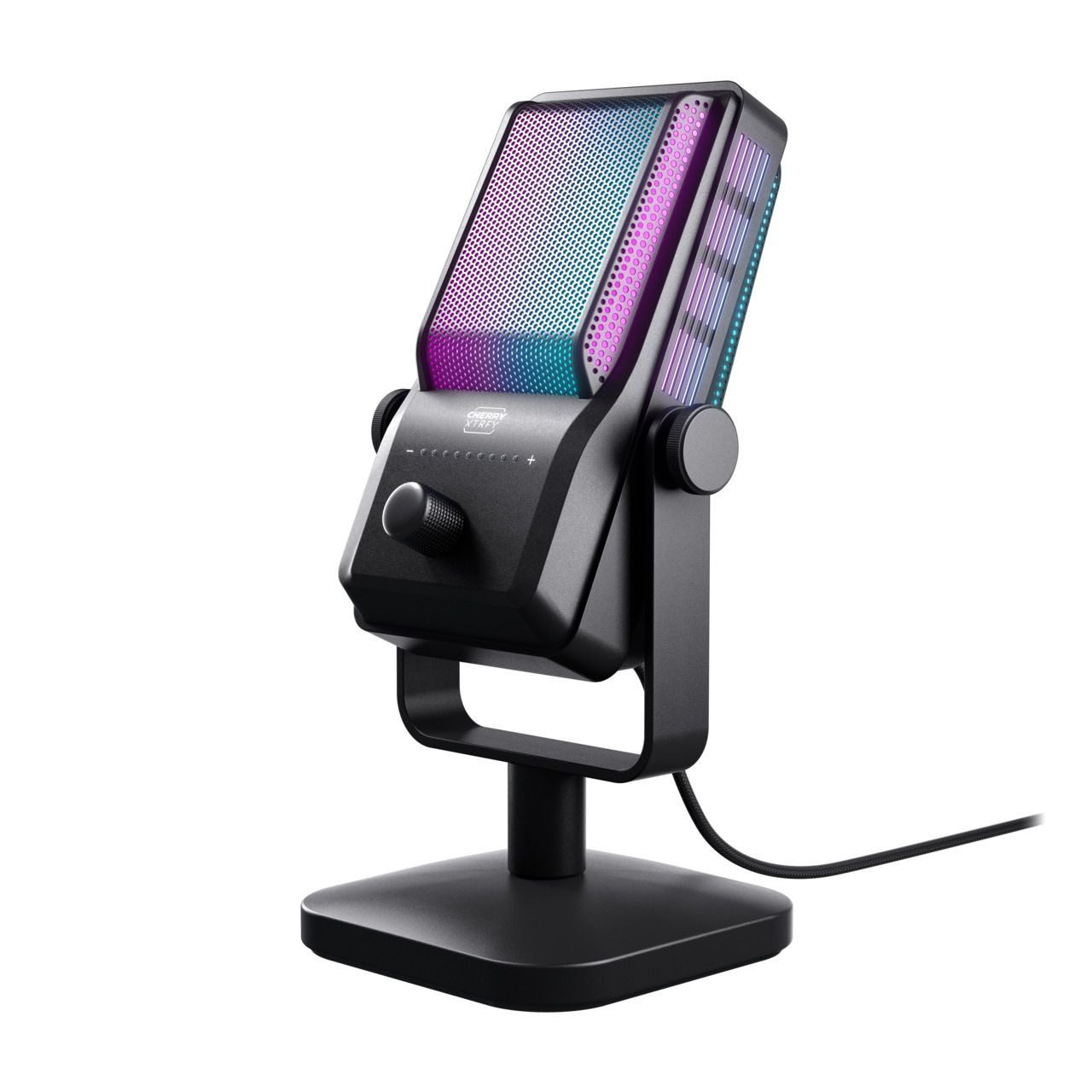 Cherry Standmikrofon XTRFY NGALE R – Premium USB Mikrofon mit Retro-RGB