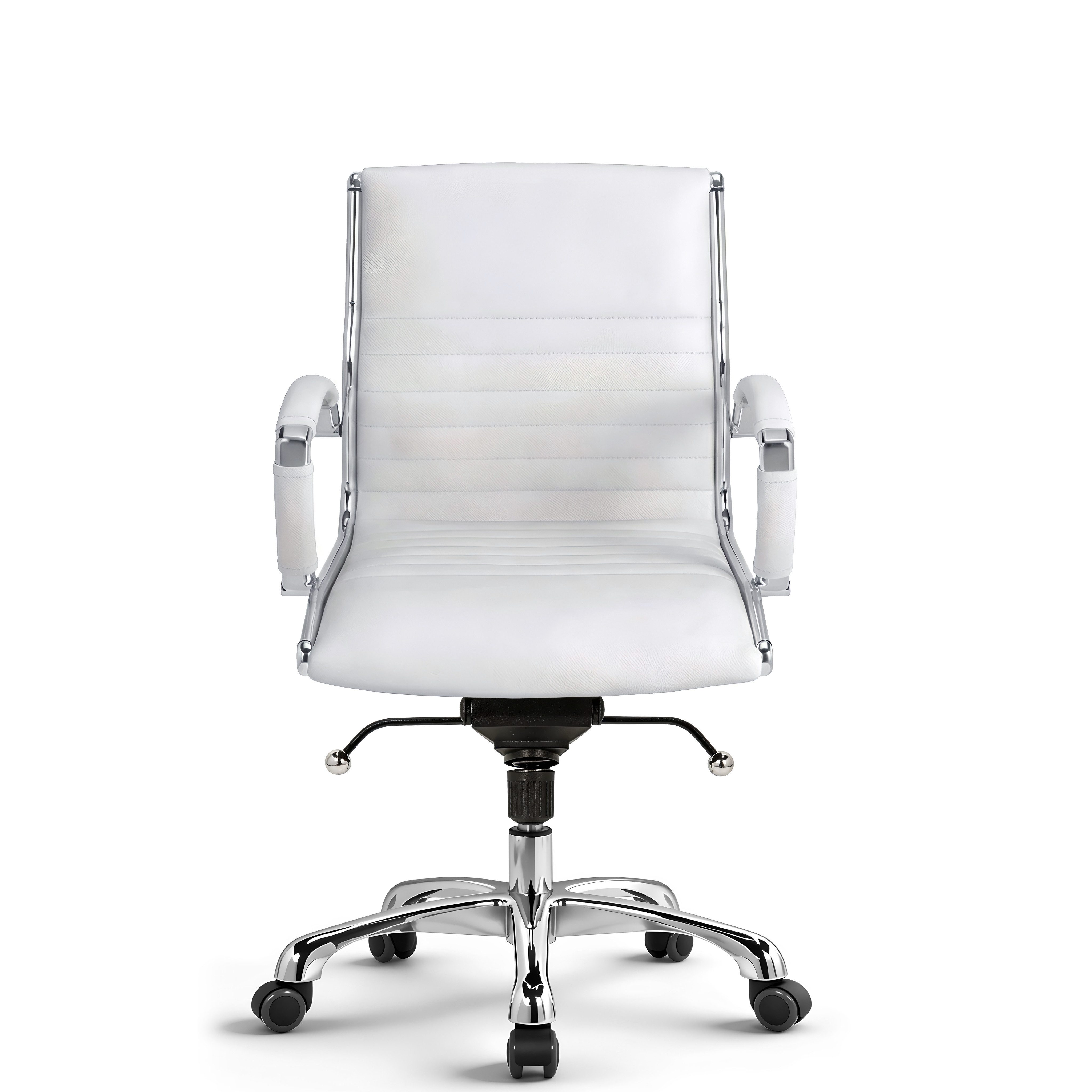 Versee Bürostuhl VERSEE Montreal Schreibtischstuhl Leder - ergonomisch, bis 150kg (Drehstuhl für Home Office und Büro), mit Lendenstütze, höhenverstellbar, gepolstert, Wippmechanik