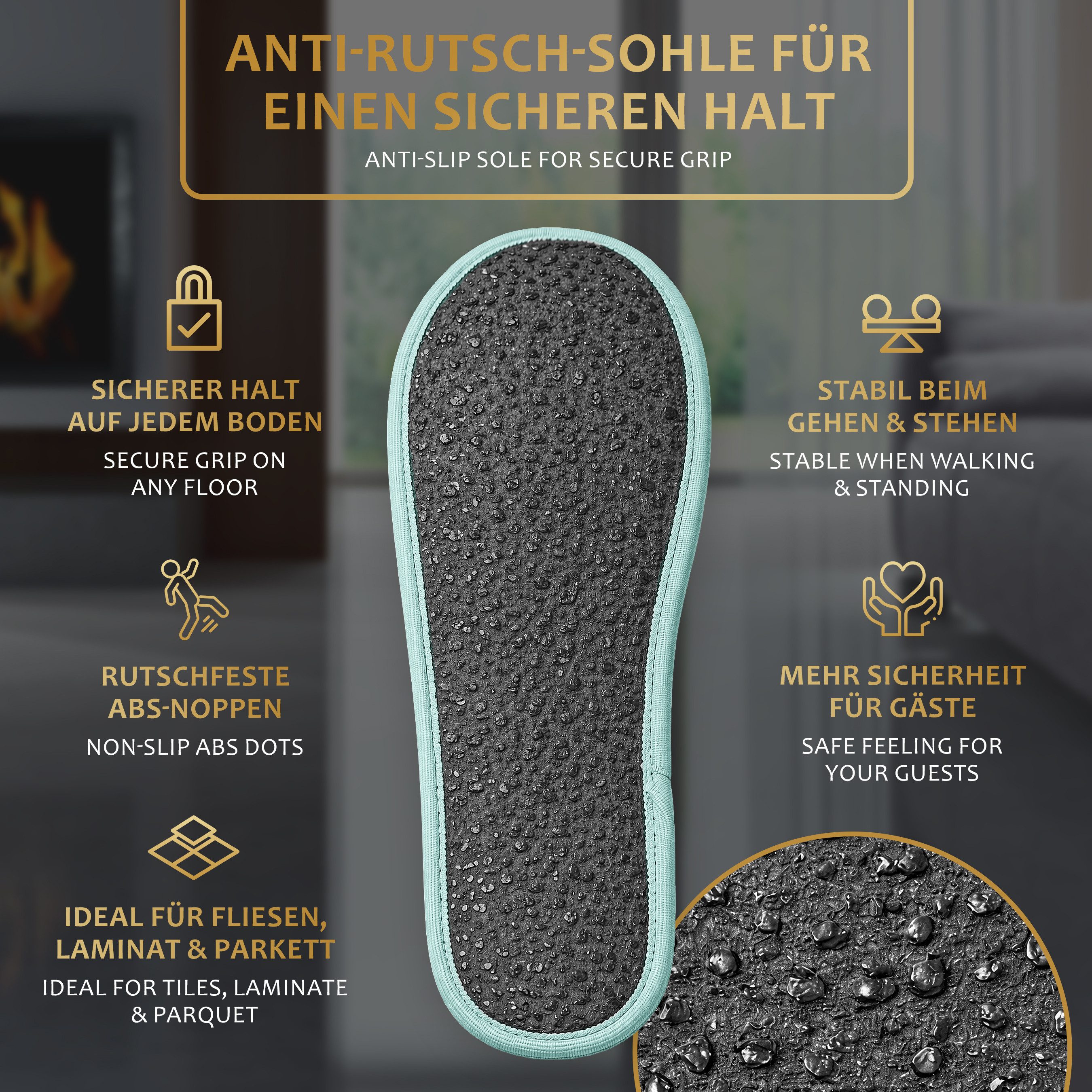 ONVAYA Premium Gästehausschuhe Set-Guest Slippers-Gästepantoffeln Unisex Hausschuh – Bild 4 von 5