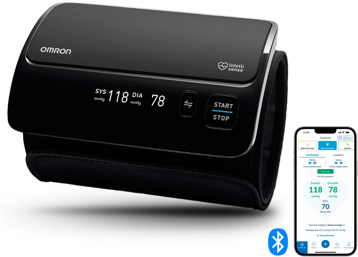 Omron Oberarm-Blutdruckmessgerät EVOLV (HEM-7600T-E), mit kostenloser App