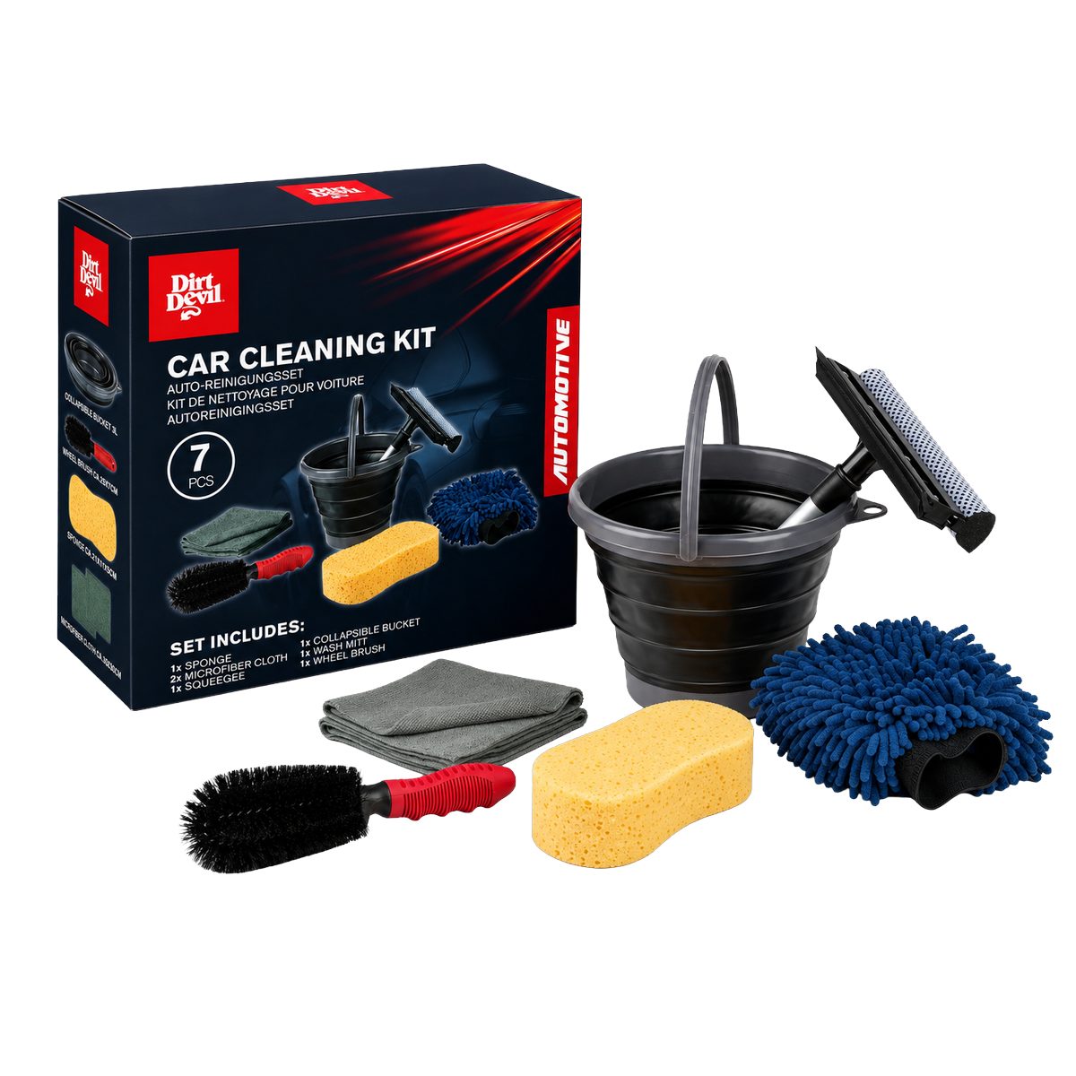 DIRT DEVIL Dirt Devil Auto Reinigungsset 7-Teilig Auto-Reinigungsmittel