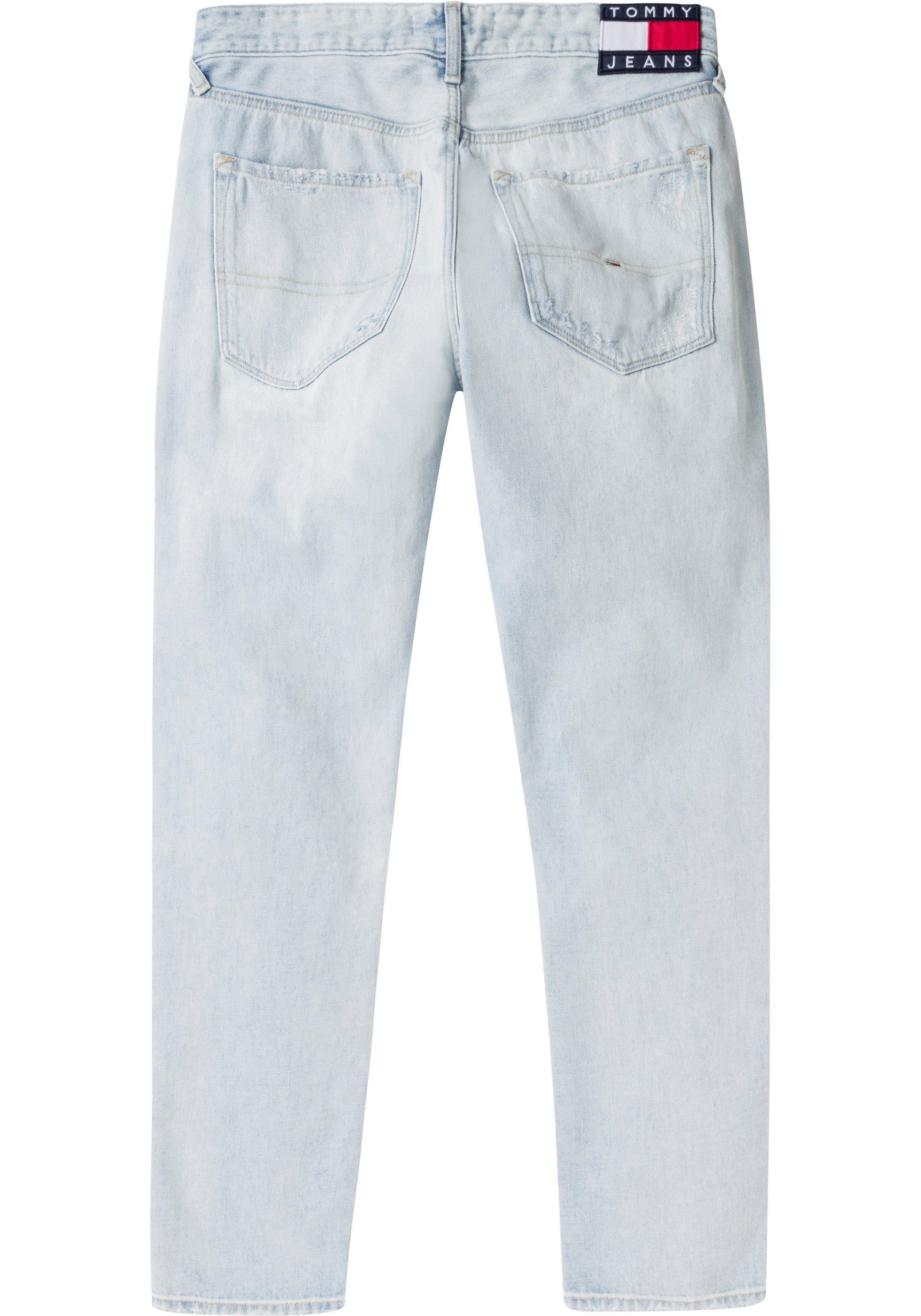 Tommy Jeans Straight-Jeans SCANTON Y Destroyed-Effekten und BG8015 Abrieb- mit