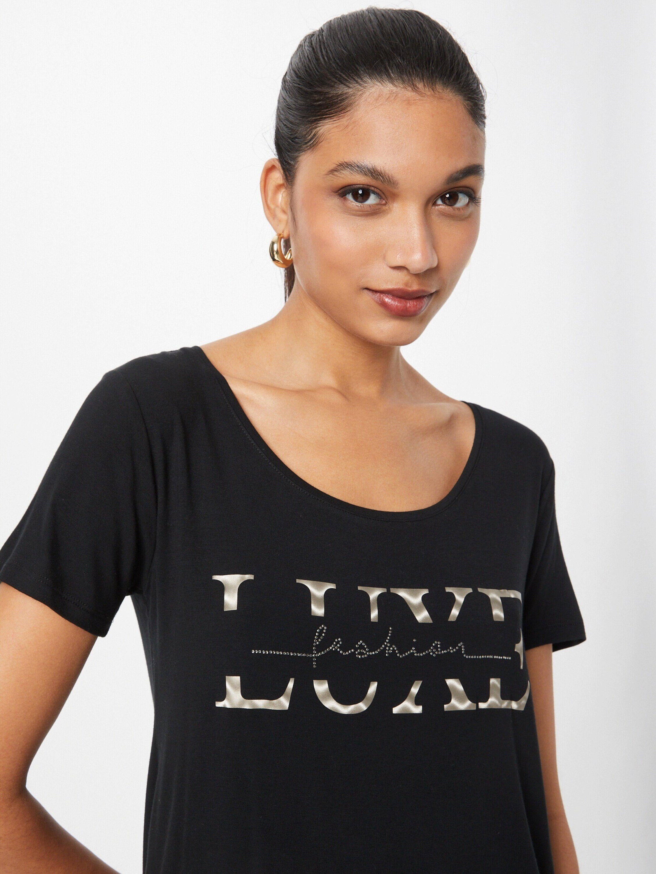 (1-tlg) schwarz Ziersteine DELUXE Key (15) Largo T-Shirt