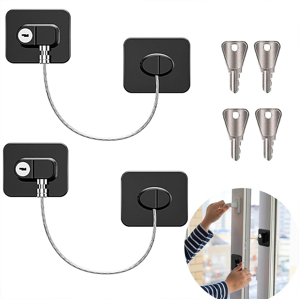 NUODWELL Kindersicherung 2 Stück Kühlschrank Schloss mit Klebstoff und Schl günstig online kaufen