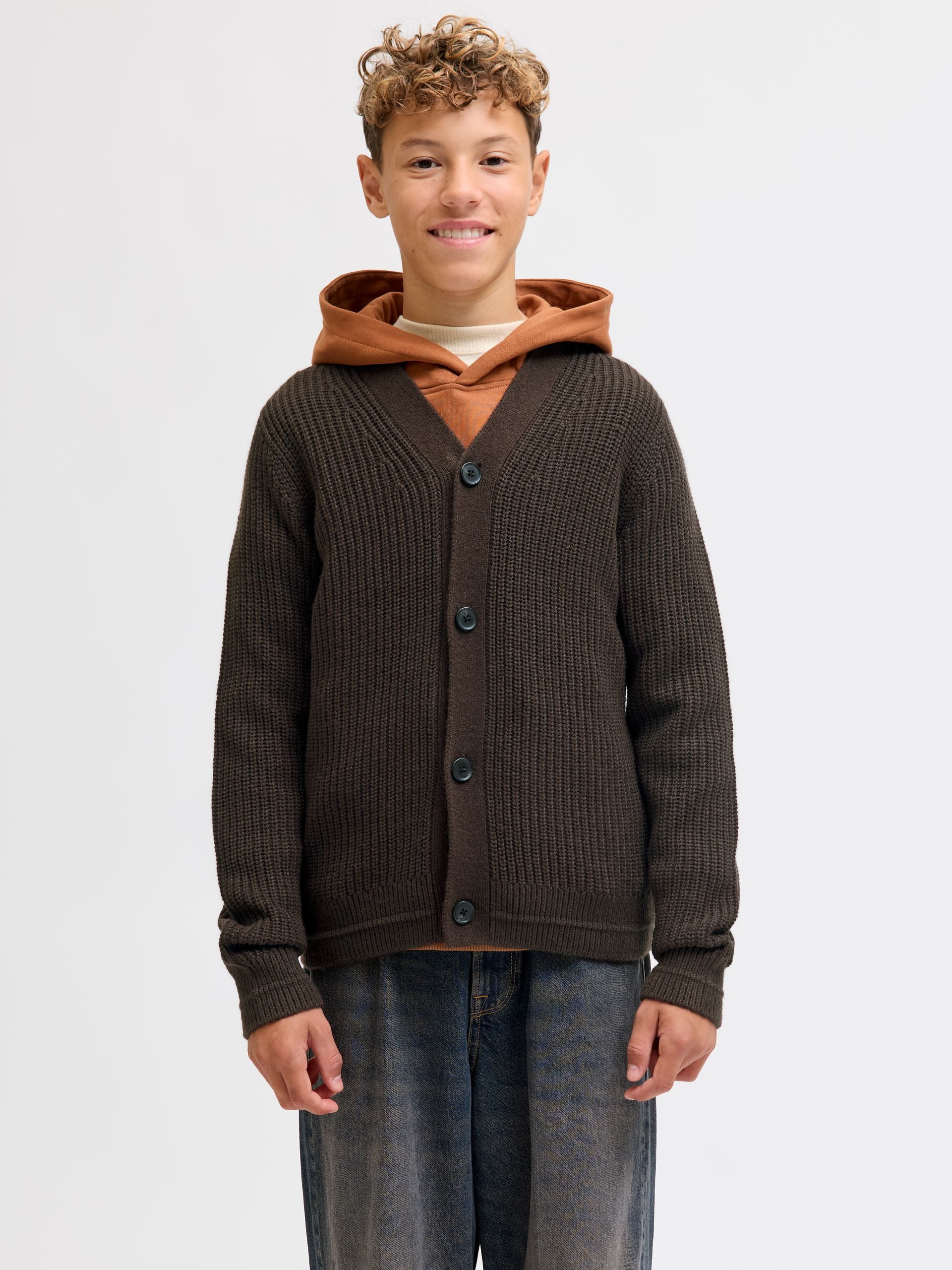 Jack & Jones Junior Strickjacke JJCONNOR KNIT V-NECK CARDIGAN JNR