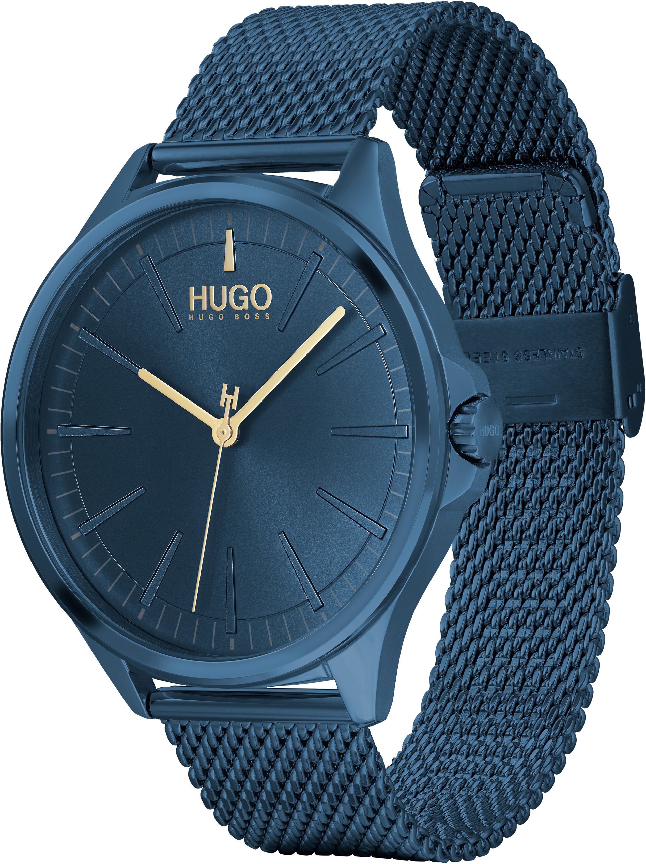 HUGO Quarzuhr #SMASH 1530136, Armbanduhr, Herrenuhr, Mineralglas, Edelstahl günstig online kaufen
