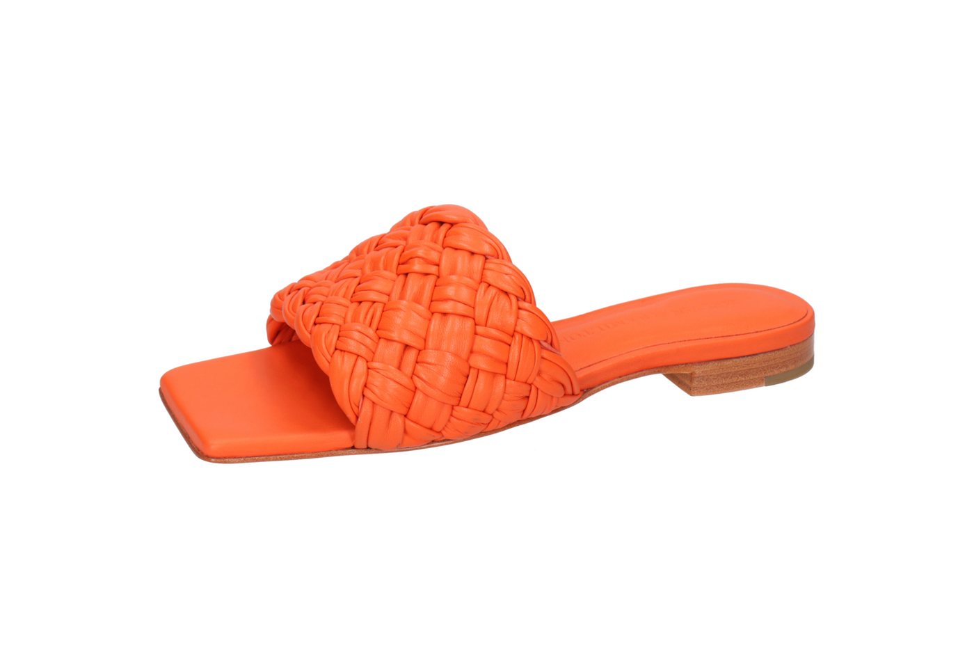 Melvin & Hamilton Eglantine 1 Leder-Geflochtene Schuhe für Damen Pantolette Flache Absätze, Echtes Leder, Von Hand geflochten
