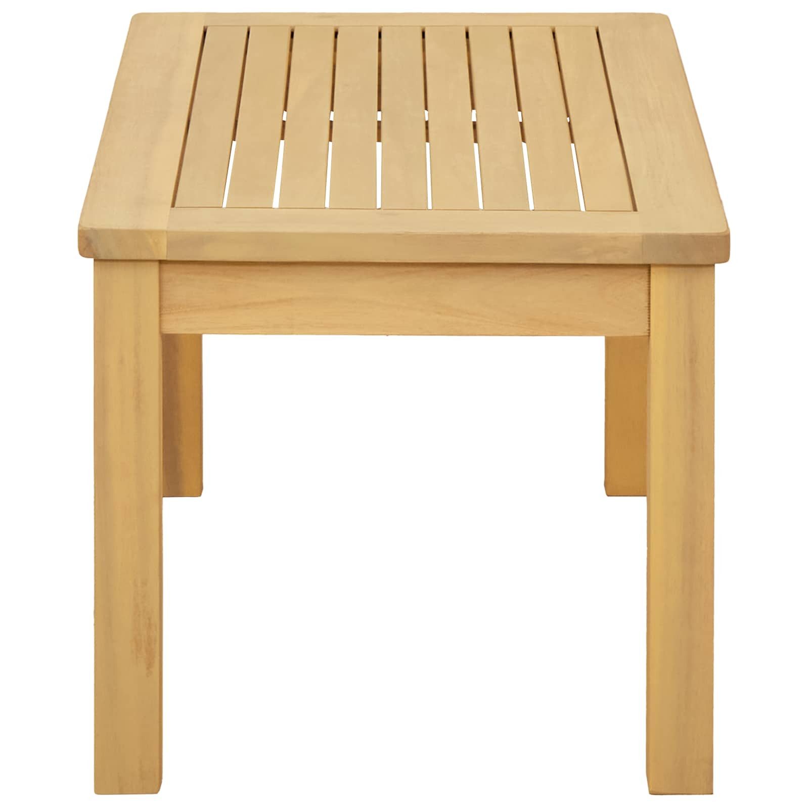 vidaXL Gartentisch Couchtisch Helles nholz 70 x 40 x 36 cm Massivholz (1-St)