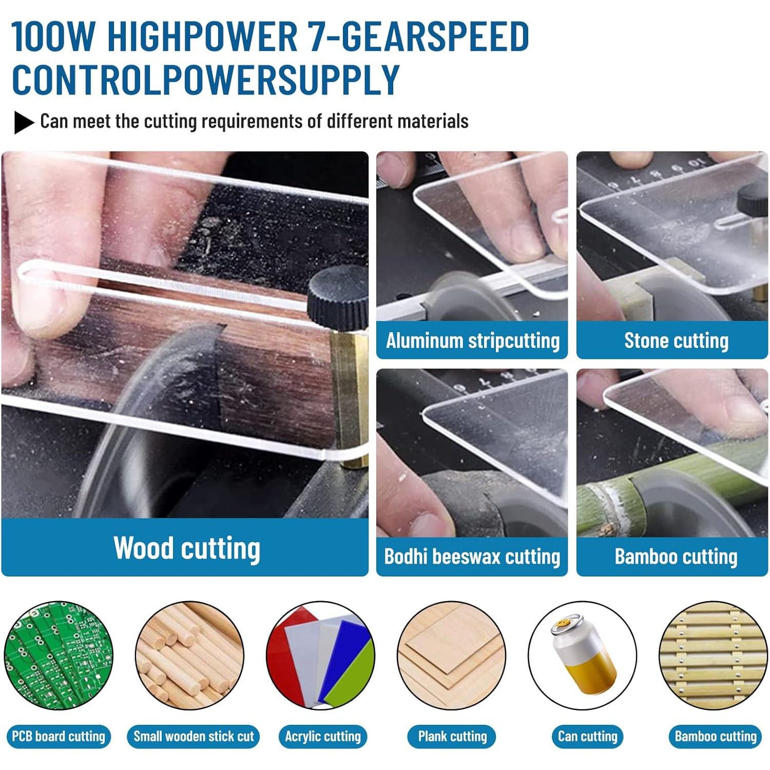 PRIISF Tischkreissäge Mini Tischsäge Tragbar PVC Schneider Flexible Bohrwelle Holz Schleifer, Elektrische Minisäge kompakt DIY-Schneidewerkzeug, Schneidemaschine mit Biegsame Welle Verlängerungaufsatz, Kunststoff Sägeblatt Tischkreissäge Mini Stabschleifer Schleifer