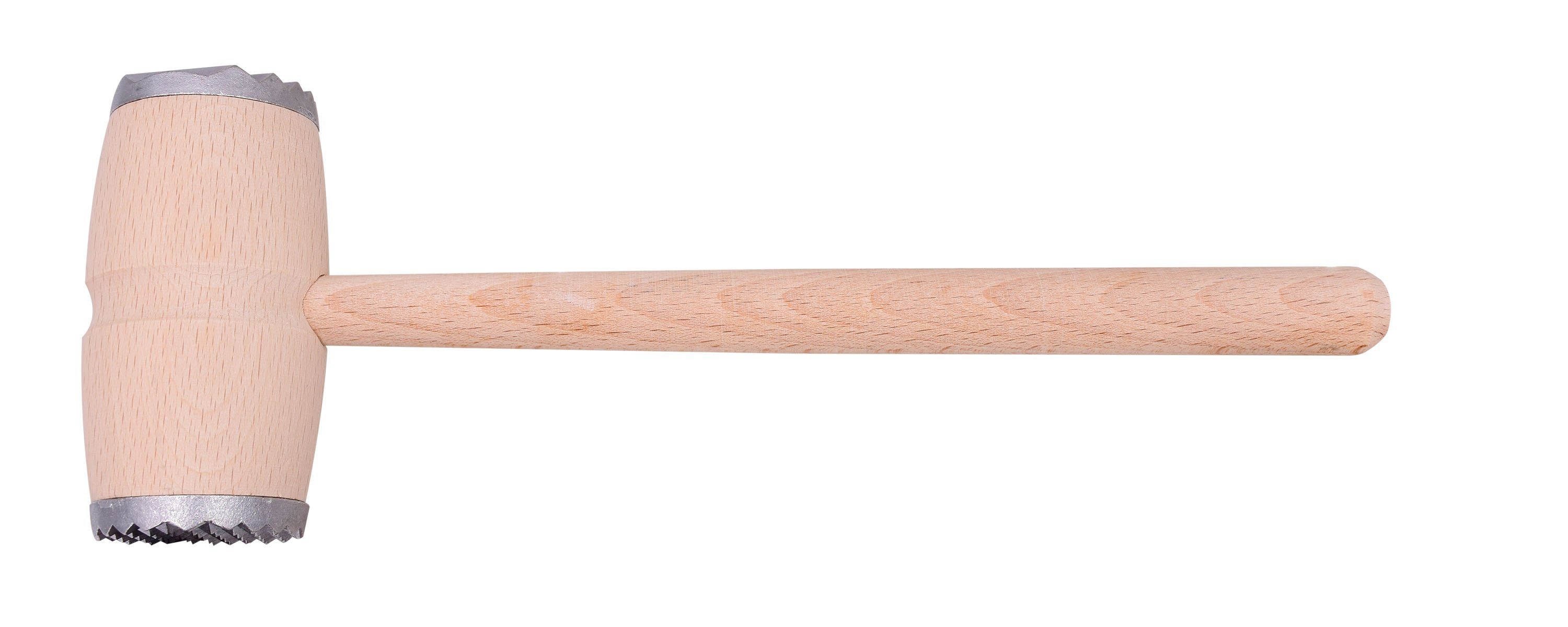 Biodora Fleischklopfer Fleischklopfer mit Metall, aus Buchenholz