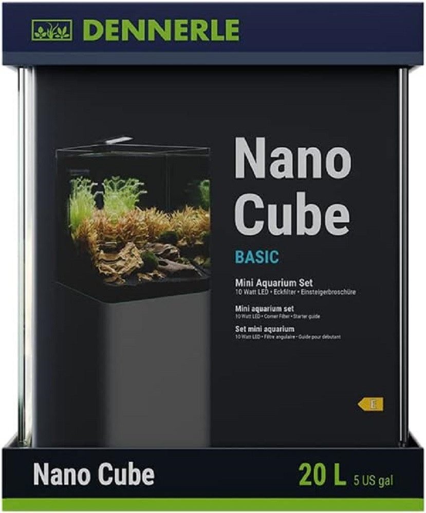 Aquarium Dennerle 3304 Nano Cube Basic 20 L - Mini Aquarium abger. Frontscheibe