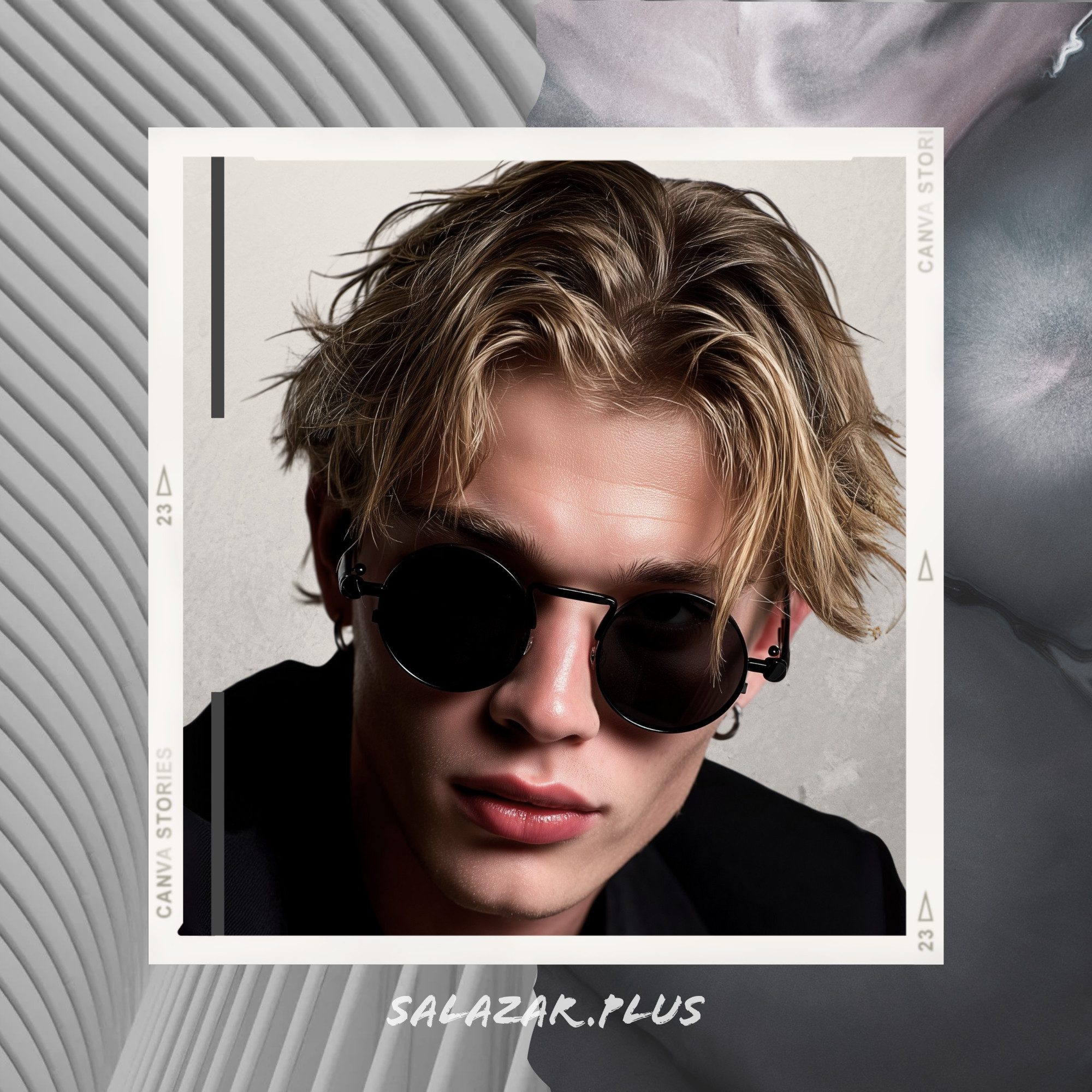 salazar.plus Sonnenbrille Rund Cyberpunk Unisex 4 Farben Damen Herren Brille Retro Runde Cyberpunk Sonnenbrille UV400 Cat.3 – leicht, unisex, 4 Farben