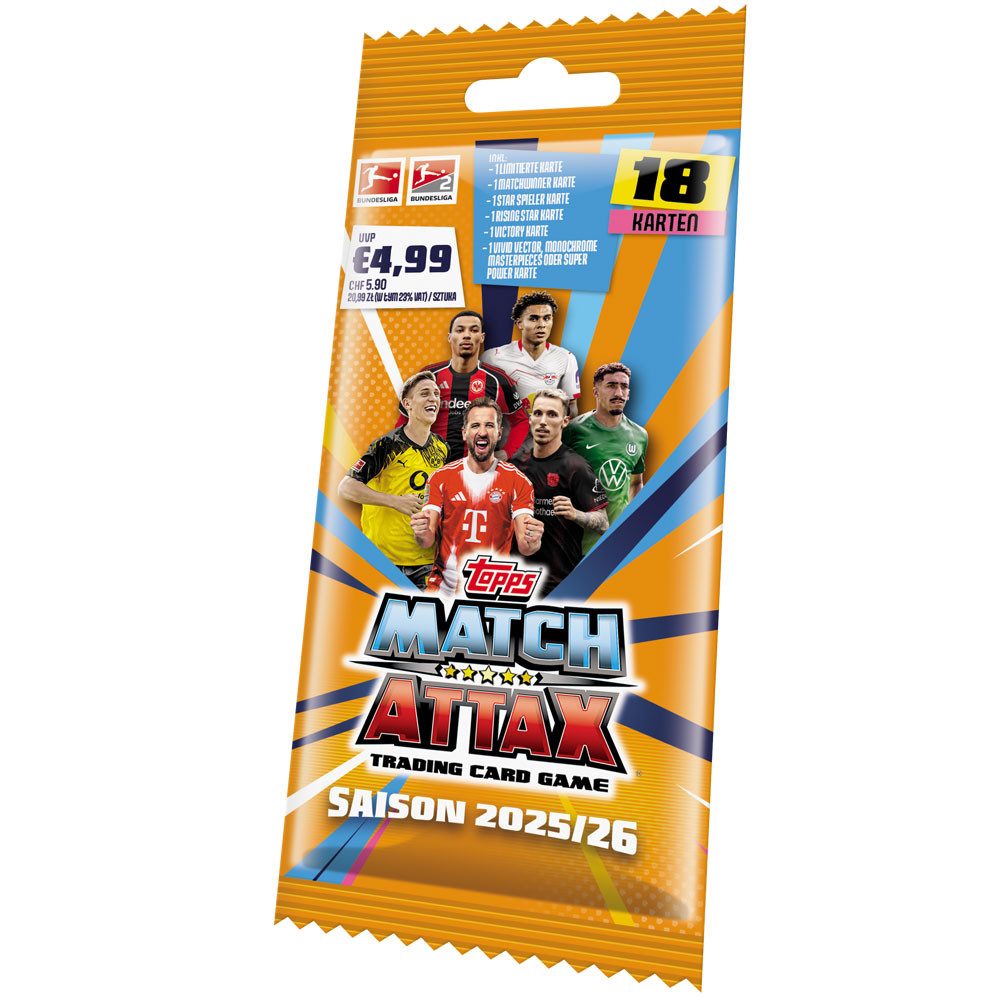 Topps Sammelkarte Topps Match Attax Bundesliga 2025/26 - 1 Power Pack