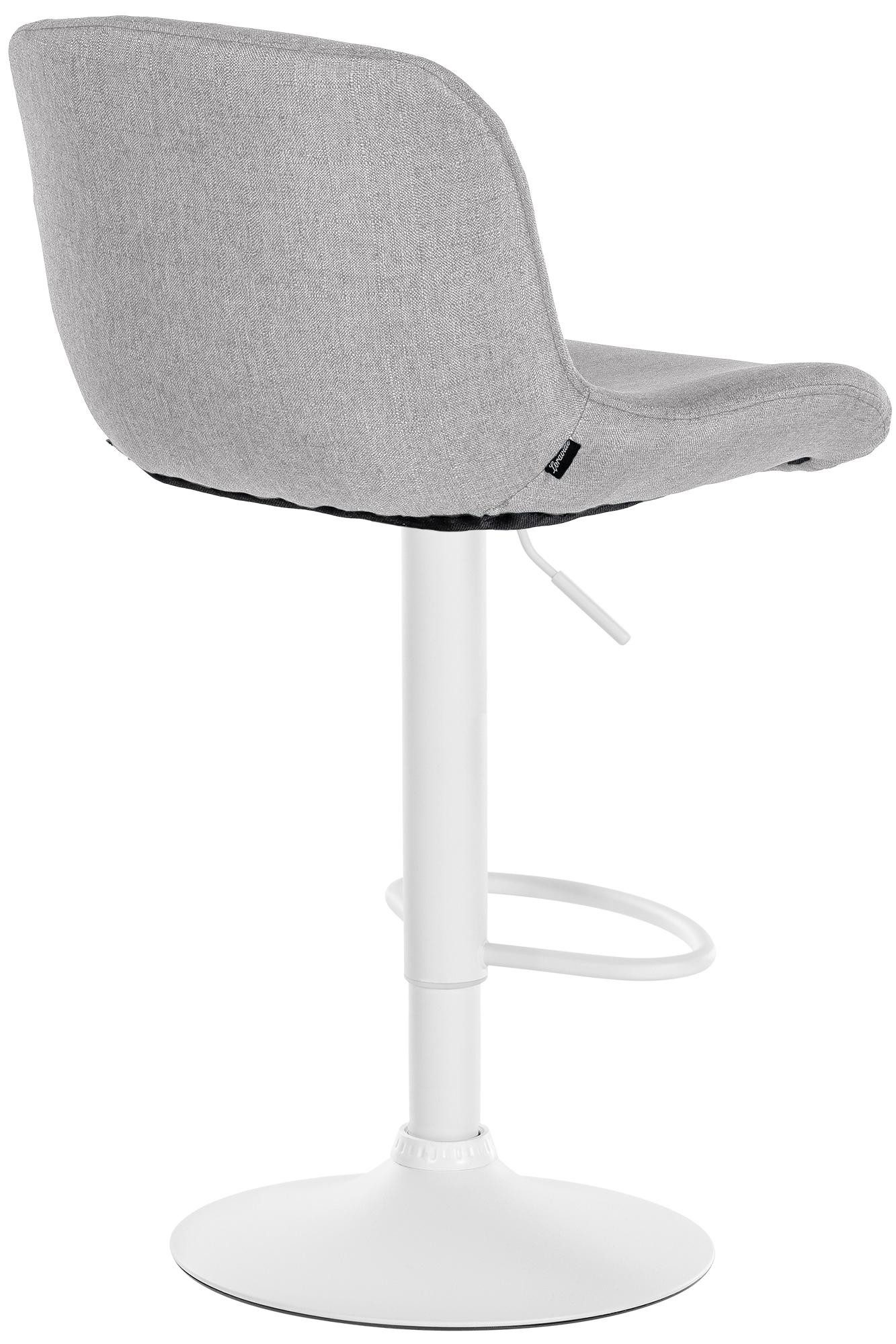 CLP Barhocker Solon, Samt- oder Stoffbezug, weißes Metall