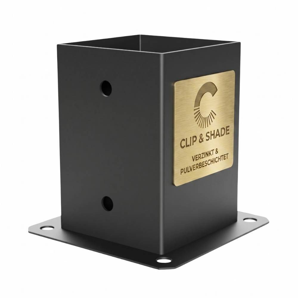 CLIP & SHADE Pfostenbeschlag Pfostenverbinder für 100x100 mm Eckverbinder Pfostenbeschlag