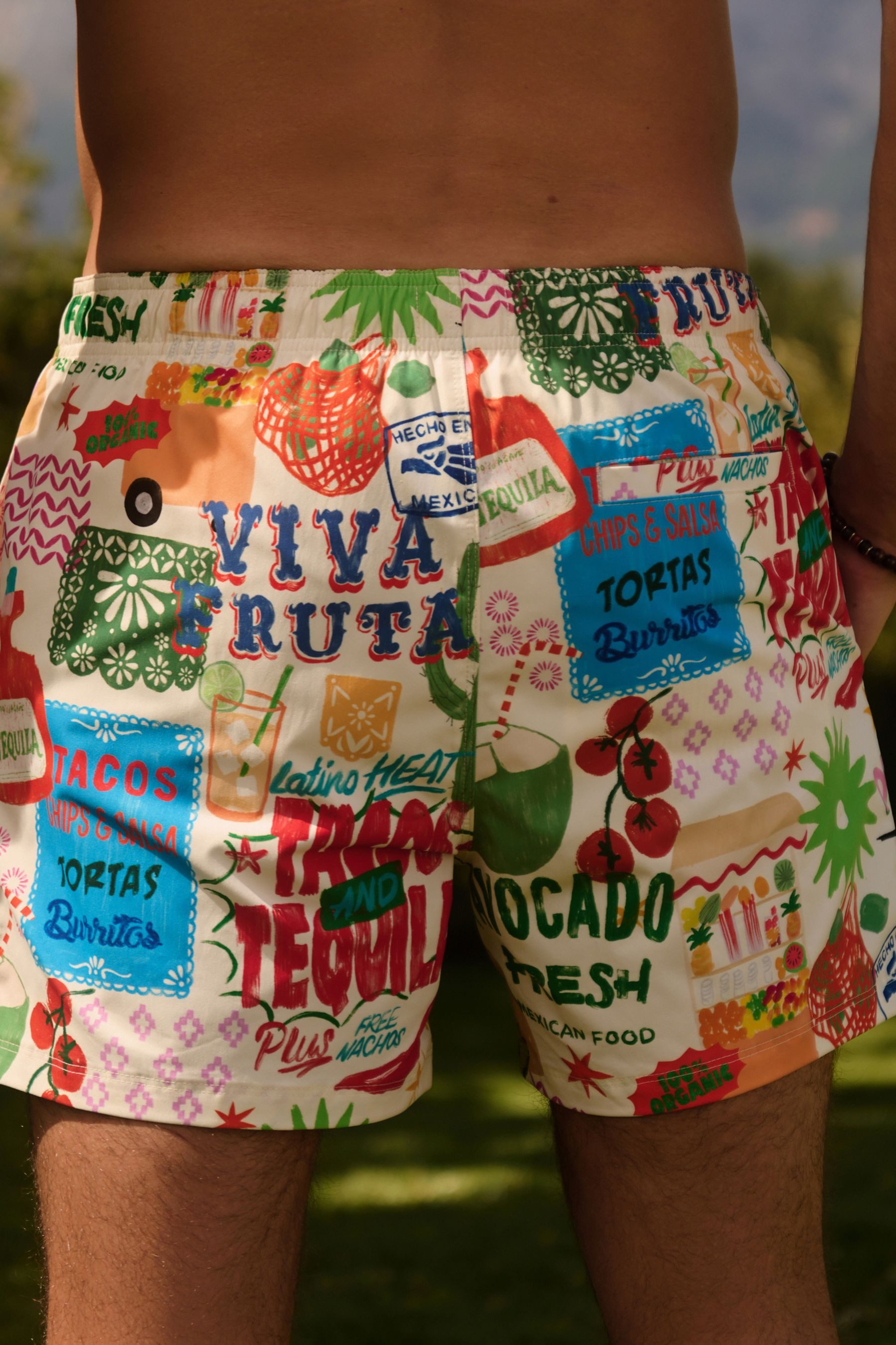Next Badeshorts Badeshorts mit Tacos & Tequila-Print, 5{dq} (1-St)