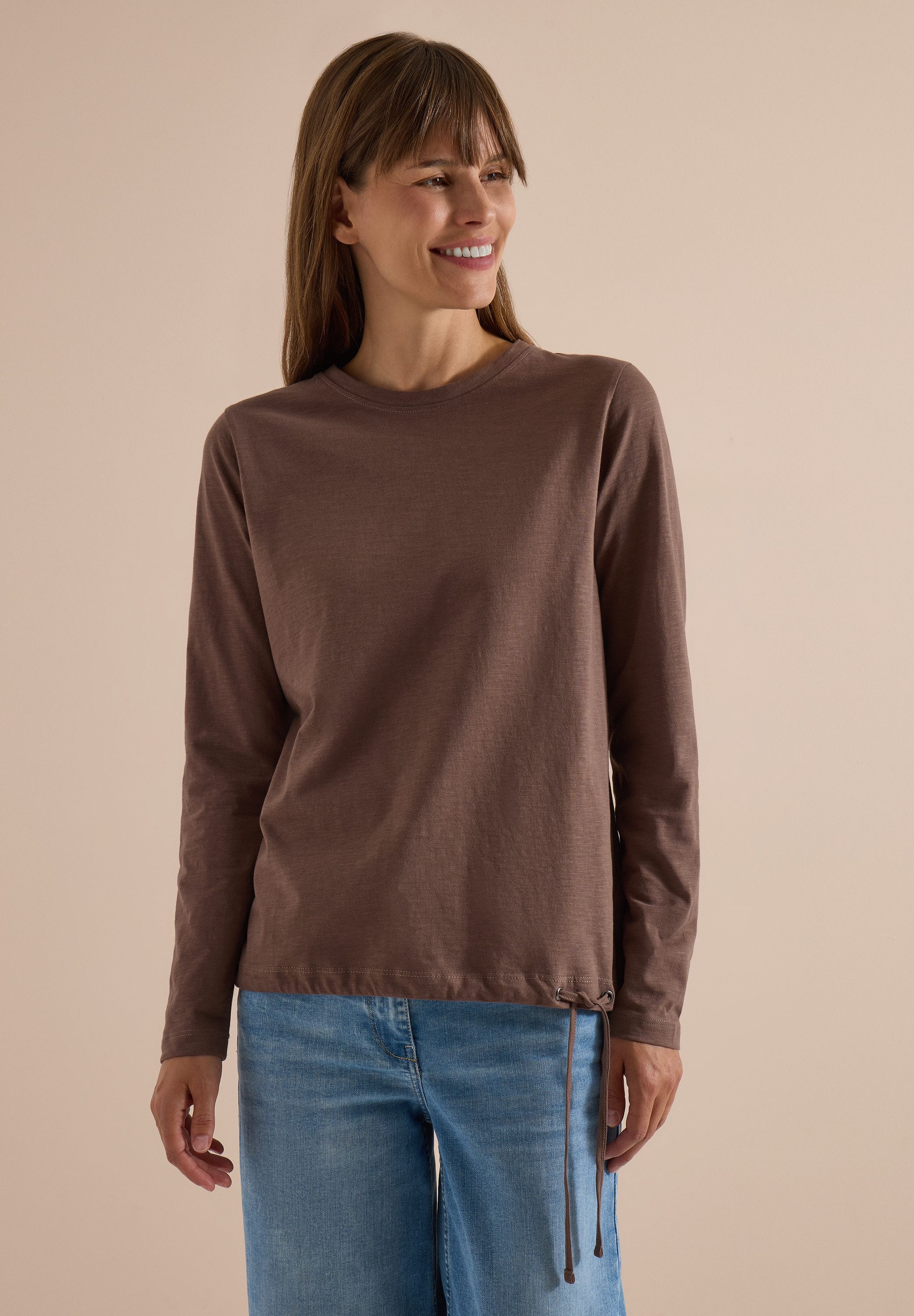 CECIL Langarmshirt aus reiner Baumwolle