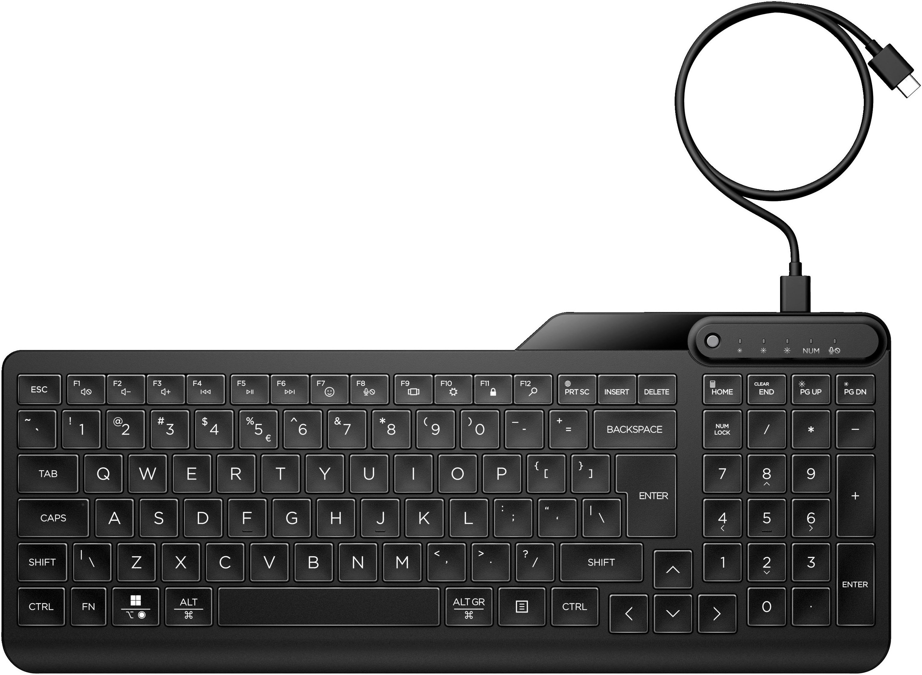 HP 400 Backlit Wired Keyboard Tastatur