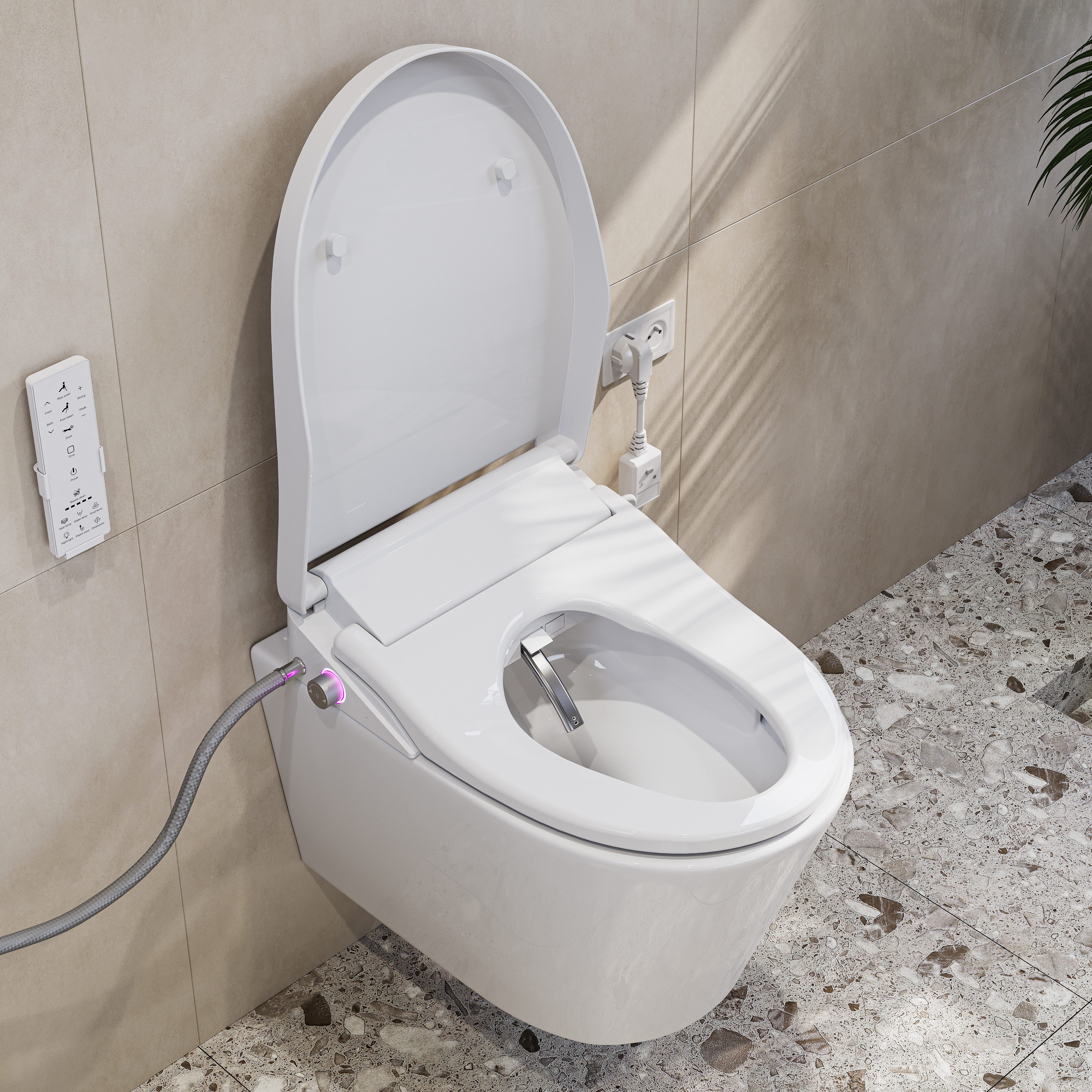 HOROW Dusch-WC-Sitz Bidet Dusch WC Aufsatz, Elektrischer Bidet Sitz mit Fer günstig online kaufen