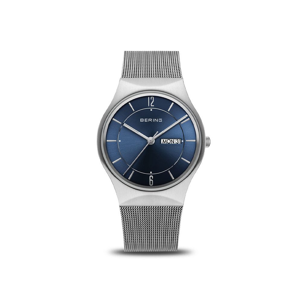 Quarzuhr Bering Day Date Classic silber gebürstet 11938-003DD 11938-003DD