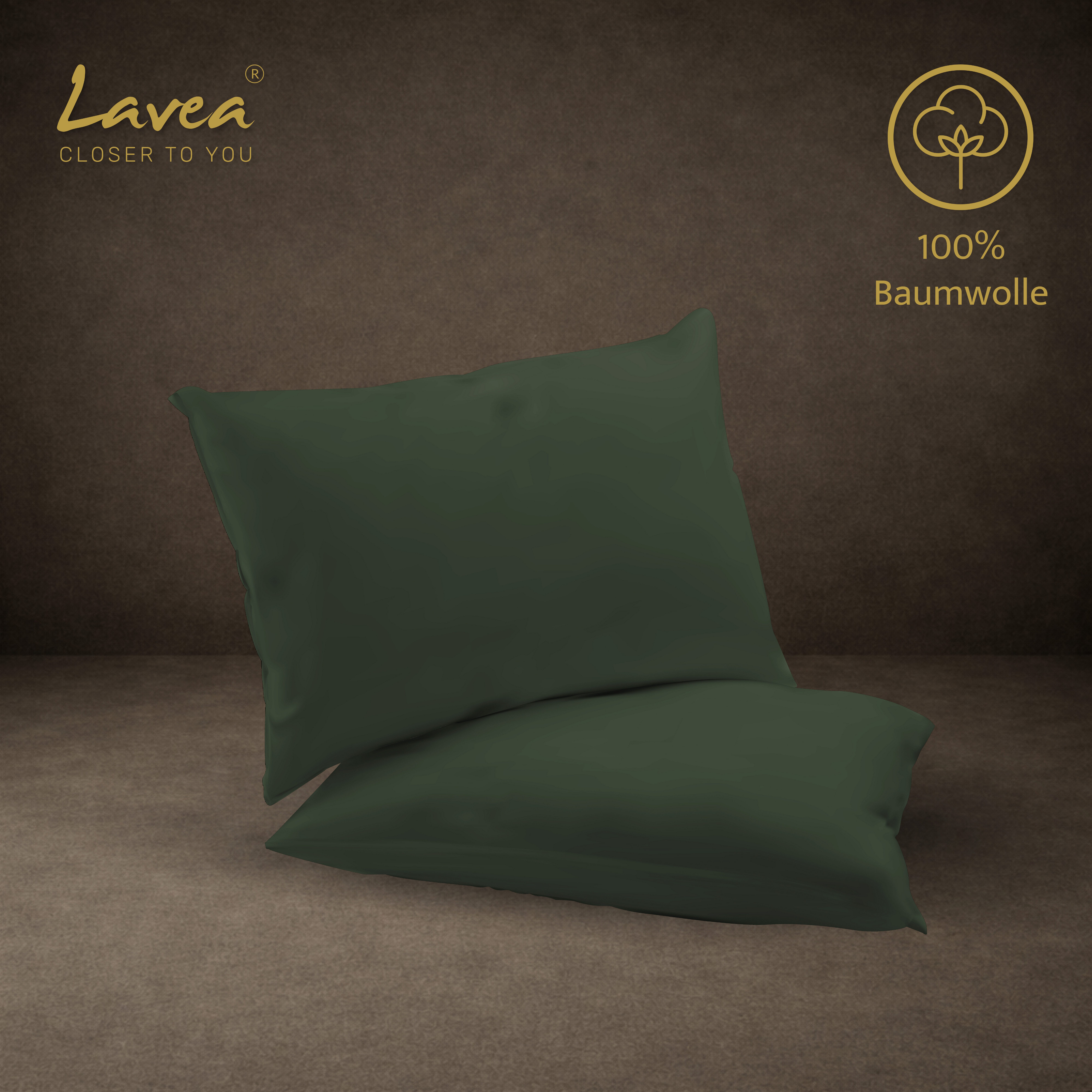 Lavea Kissenbezug 2er Set 100% Baumwolle flauschig, Jasmin, Kissenhülle, Kissenbezüge, (2 Stück), pflegeleicht, langlebige Qualität, mit Reißverschluss – Bild 3 von 5
