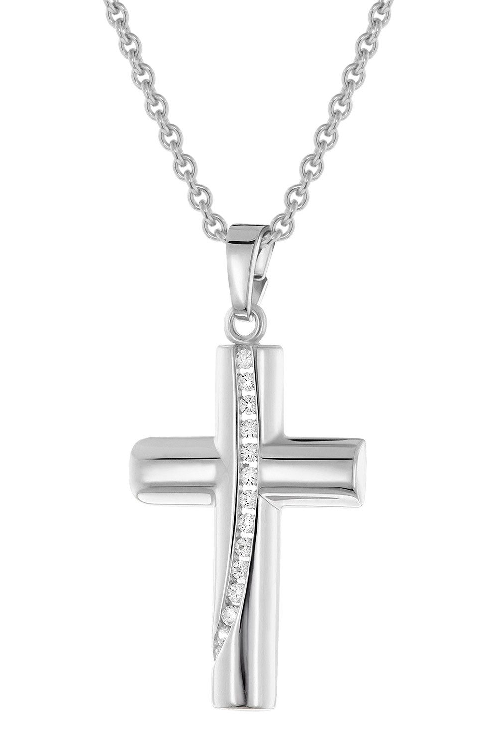 trendor Kette mit Anhänger Kreuz 925 Silber Rhodiniert günstig online kaufen