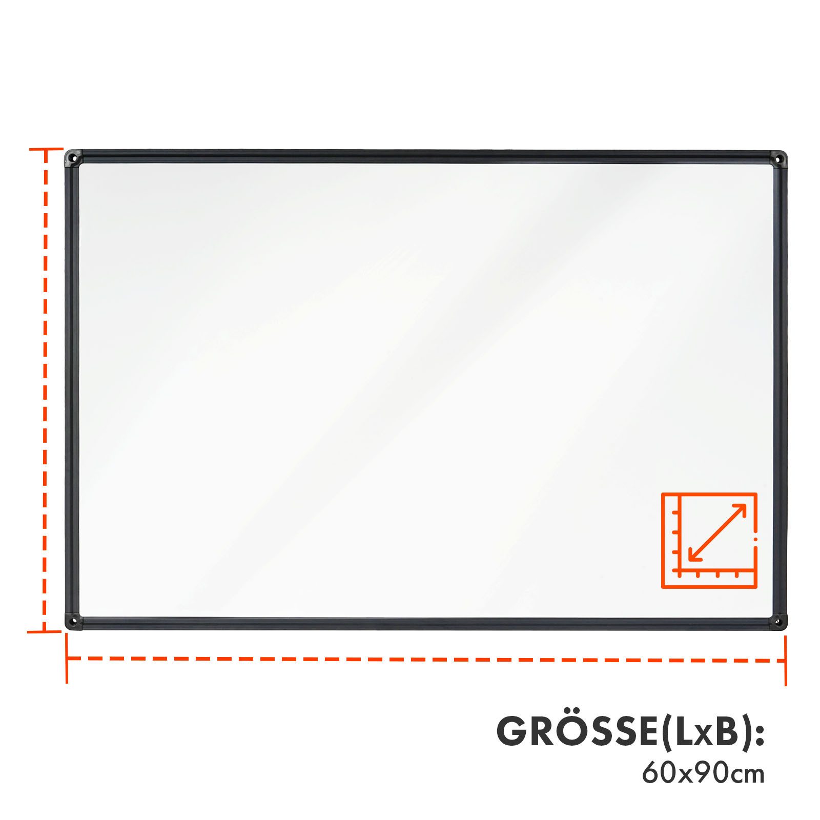 Kubus Wandtafel speziallackierte Whiteboard mit Stiftablage, günstig online kaufen