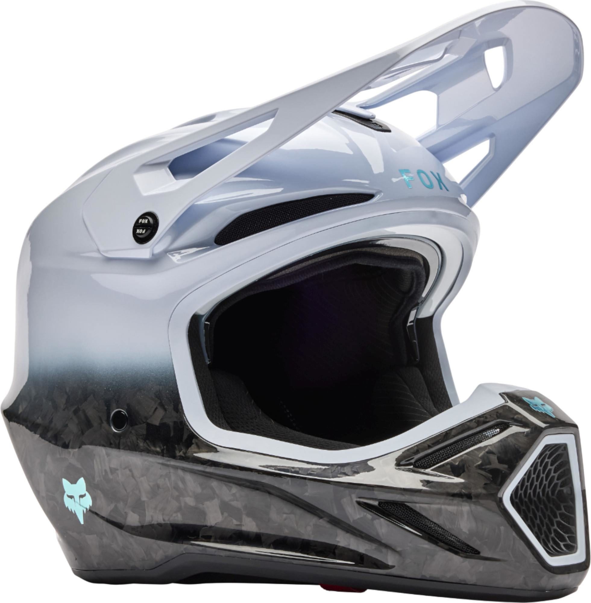 Fox Racing Motocrosshelm V3 RS Ghost Motocross Helm, Vorbereitet Für Kommunikationssystem