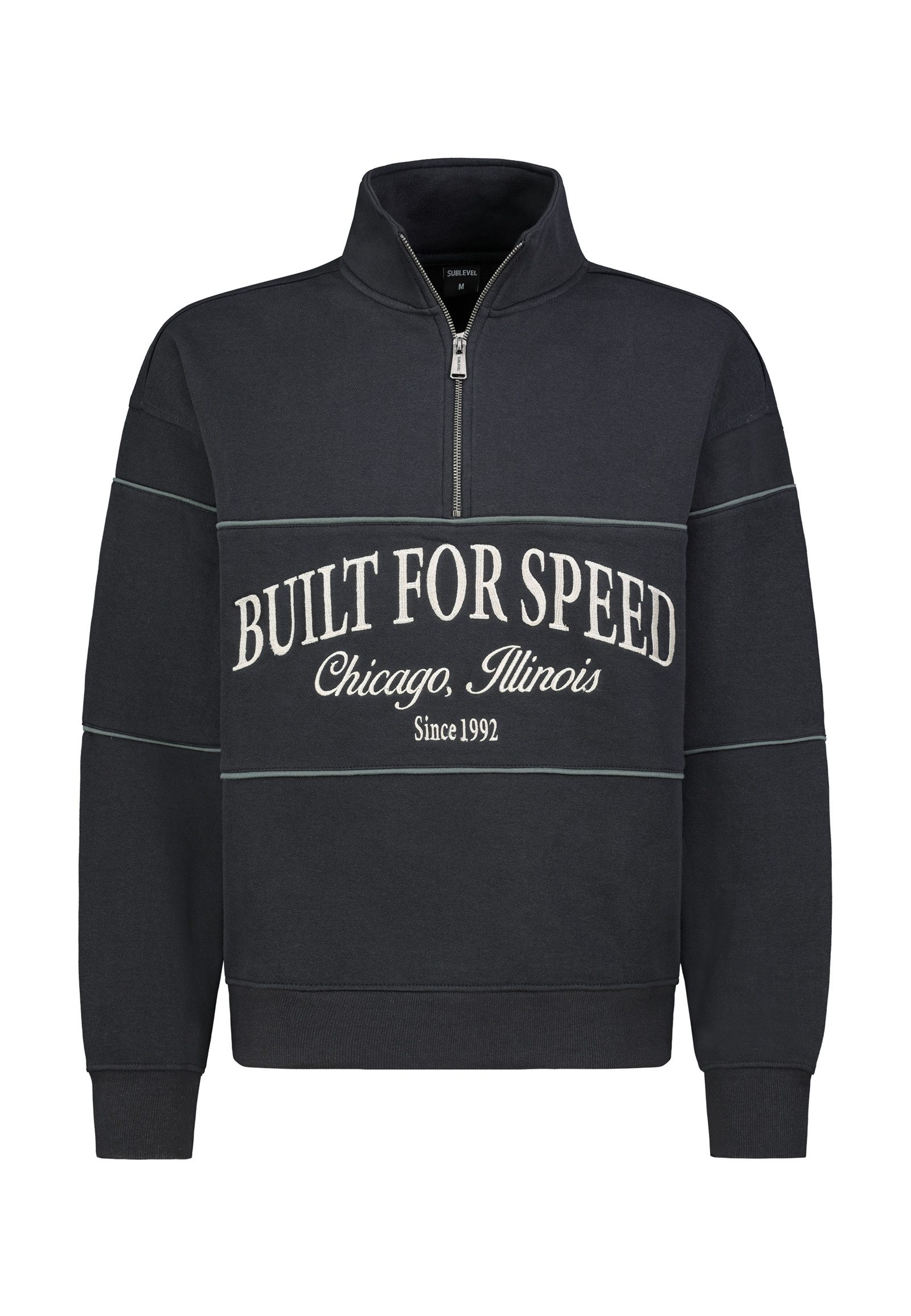 SUBLEVEL Sweatshirt Herren Pullover mit Stehkragen Sweater, Sweatpullover