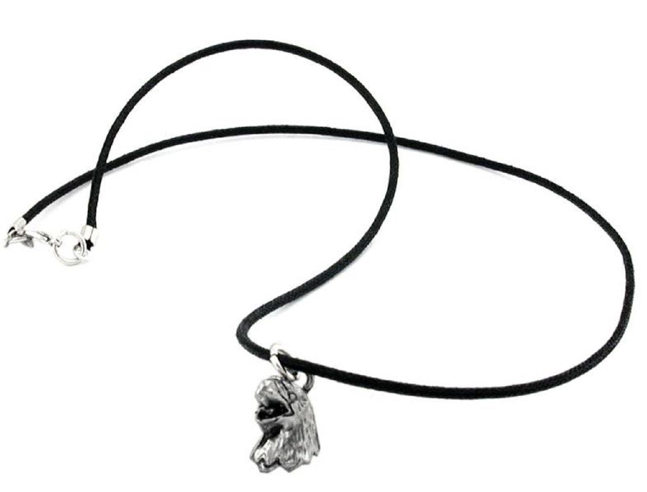 Collier Kette mit Zinn-Anhänger Adlerkopf 45 cm