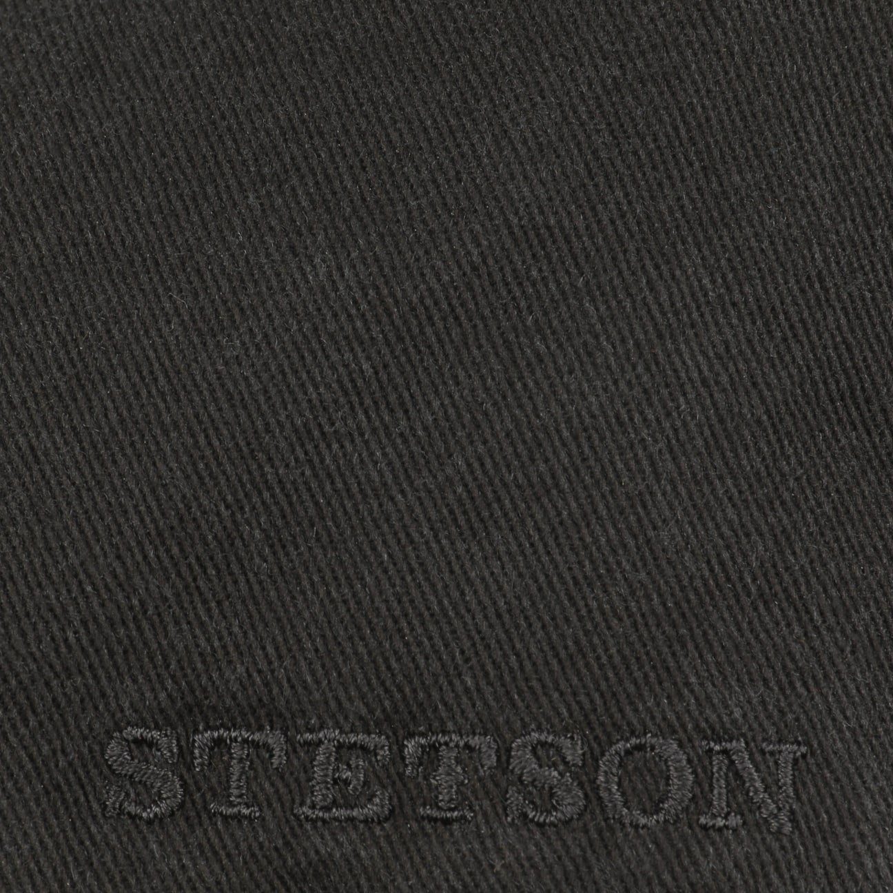 Stetson Flat Cap (1-St) mit schwarz Schirmmütze Schirm