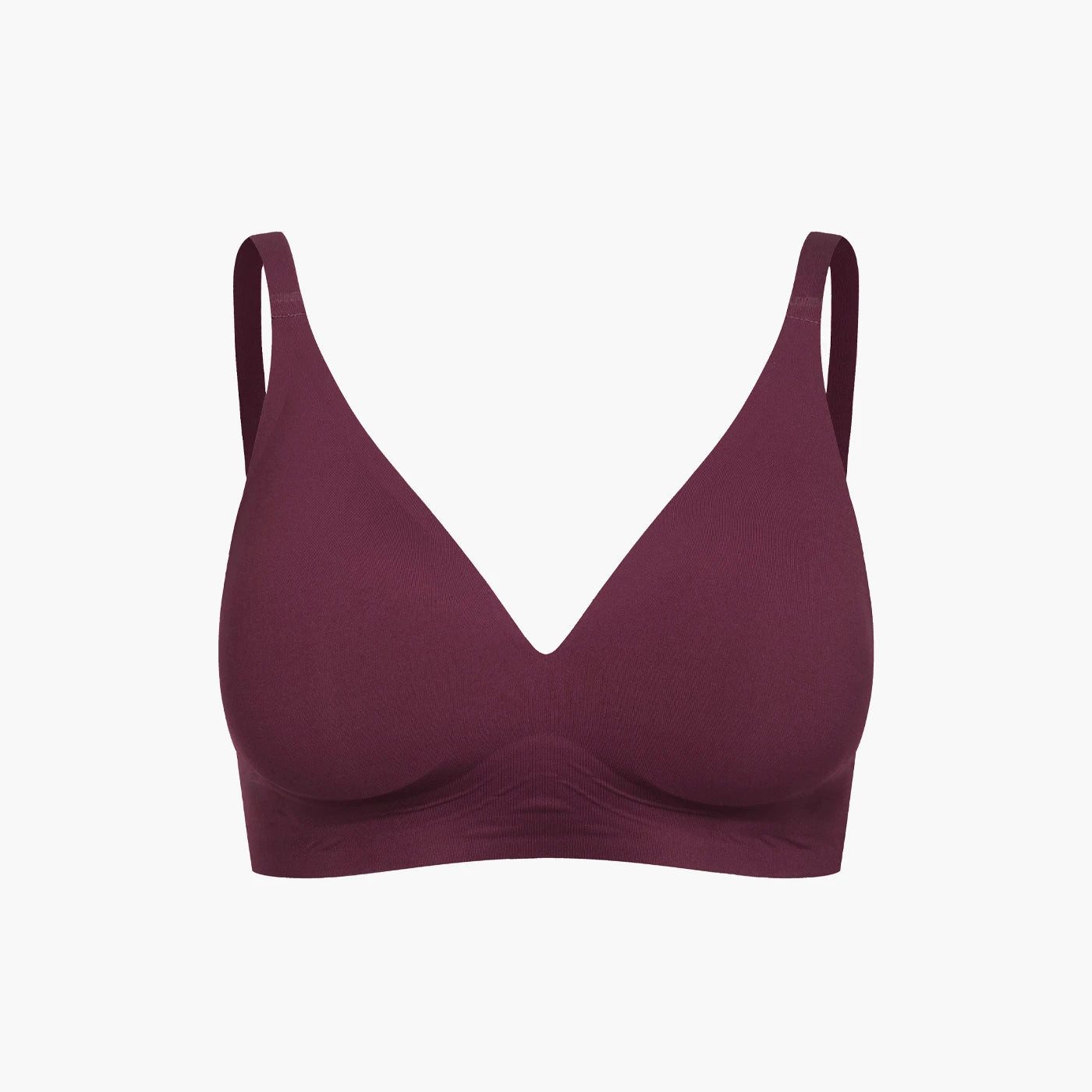 cfab by creamy fabrics Bügelloser BH Comfort Push-Up BH-Burgundy-L (1-tlg)