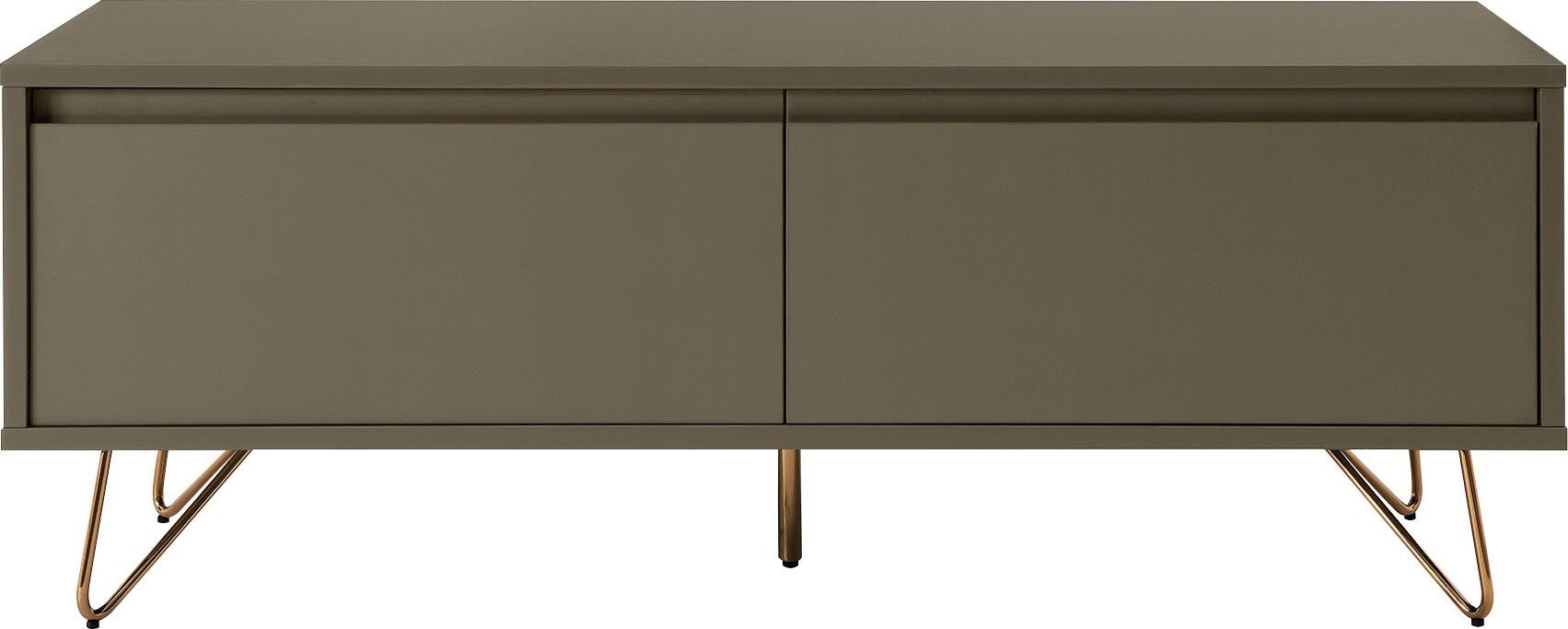 SalesFever Lowboard Bolton - TV-Kommode in schlichter Eleganz, Kommode mit Klappendämpfe, Hairpin Beinen