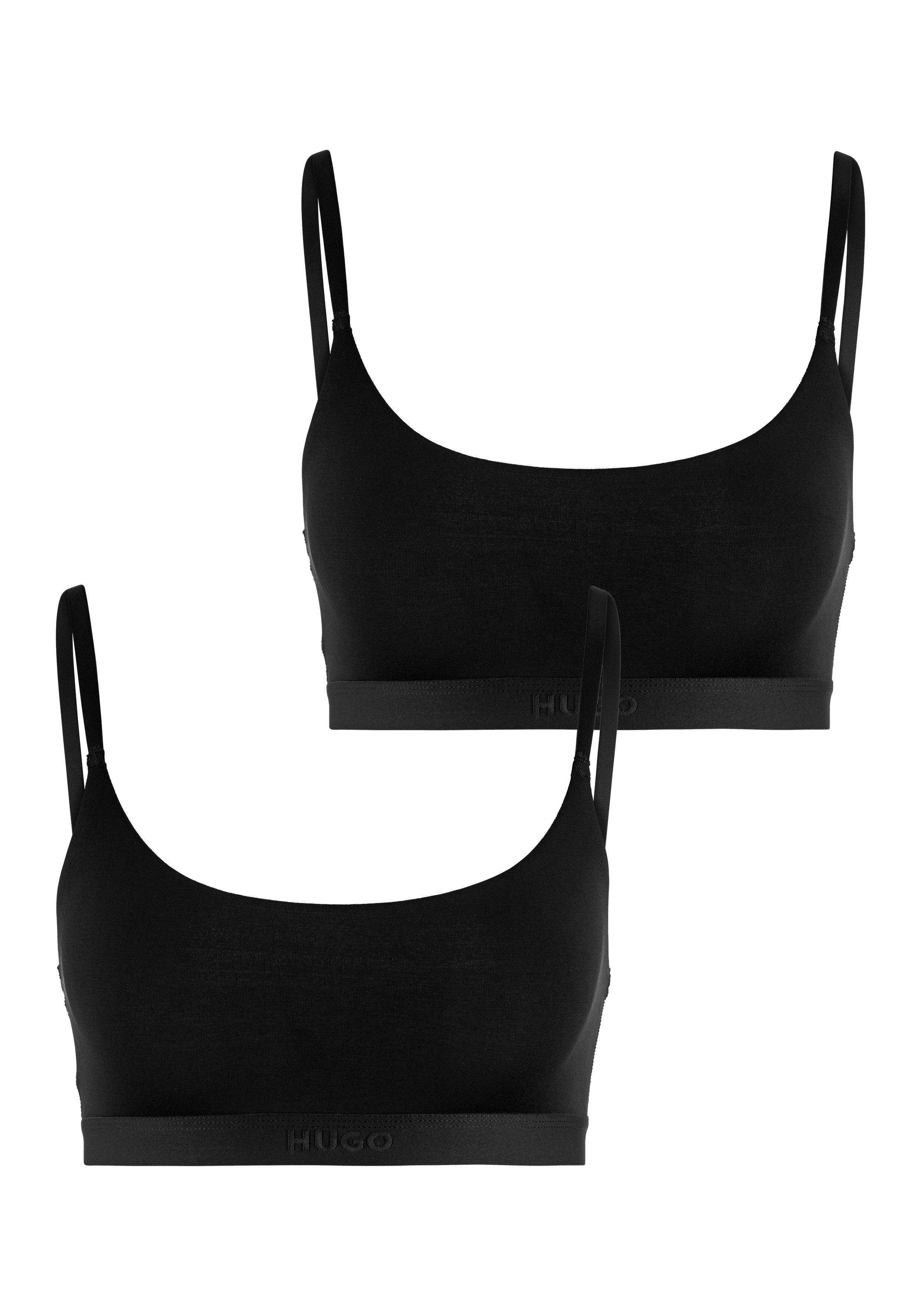 HUGO Bralette-BH TWIN BRALETTE PURE (Packung, 2-tlg., 2er-Pack) mit Spaghetti-Trägern