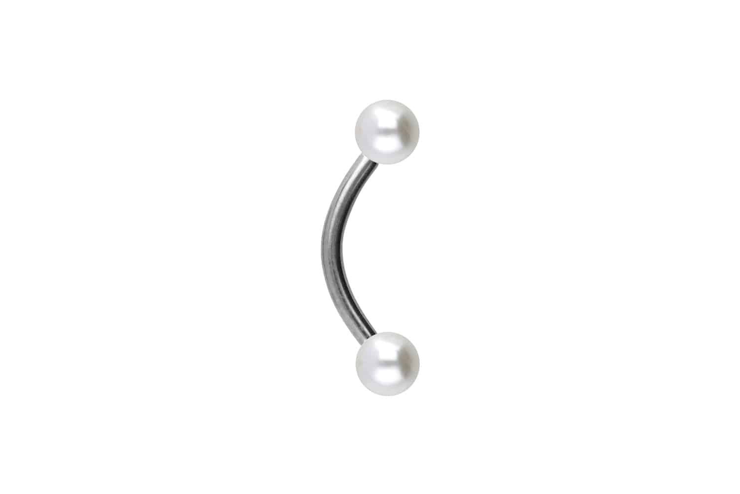 PIERCINGLINE Bauchnabelpiercing Chirurgenstahl Banane SYNTHETISCHE PERLEN (Bananen, 1-tlg)