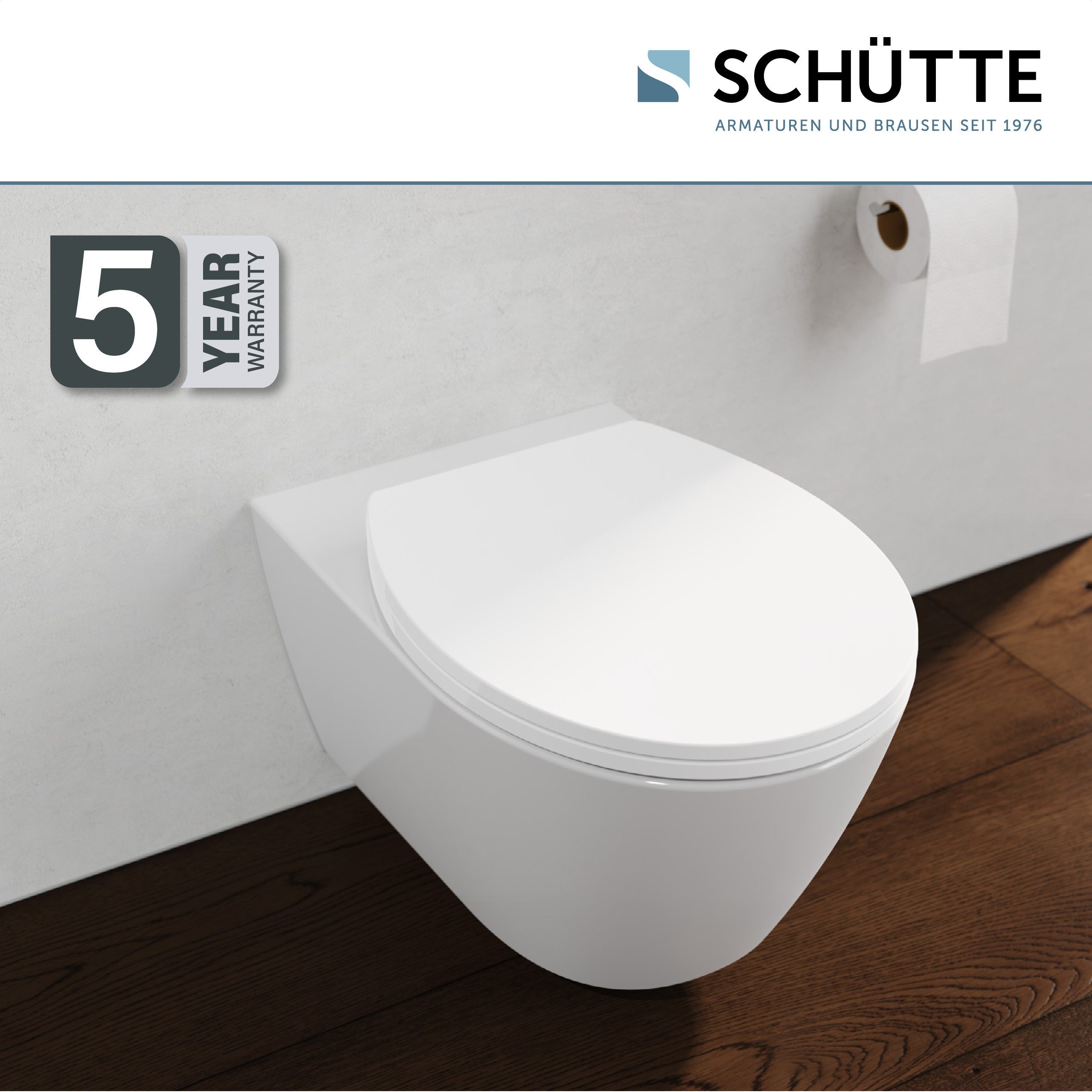 Schütte WC-Sitz WHITE, aus Kunststoff, mit Absenkautomatik und Schnellversc günstig online kaufen