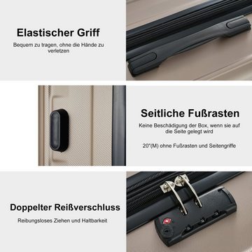 PFCTART Kofferset Koffer-Set, M-L-XL-Set, Hartschalen-Koffer, Rollkoffer, Reisekoffer., (3 tlg)