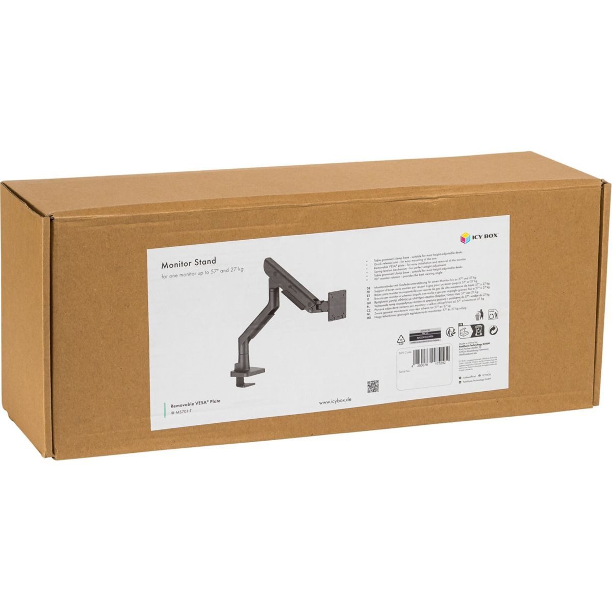 ICY BOX Monitor-Halterung IB-MS701-T Monitorständer für einen Monitor