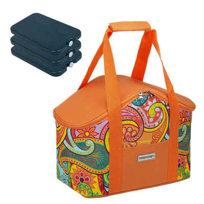 anndora Picknickkorb Kühltasche mit Tragegriff - Farbwahl + 3 Kühlakkus