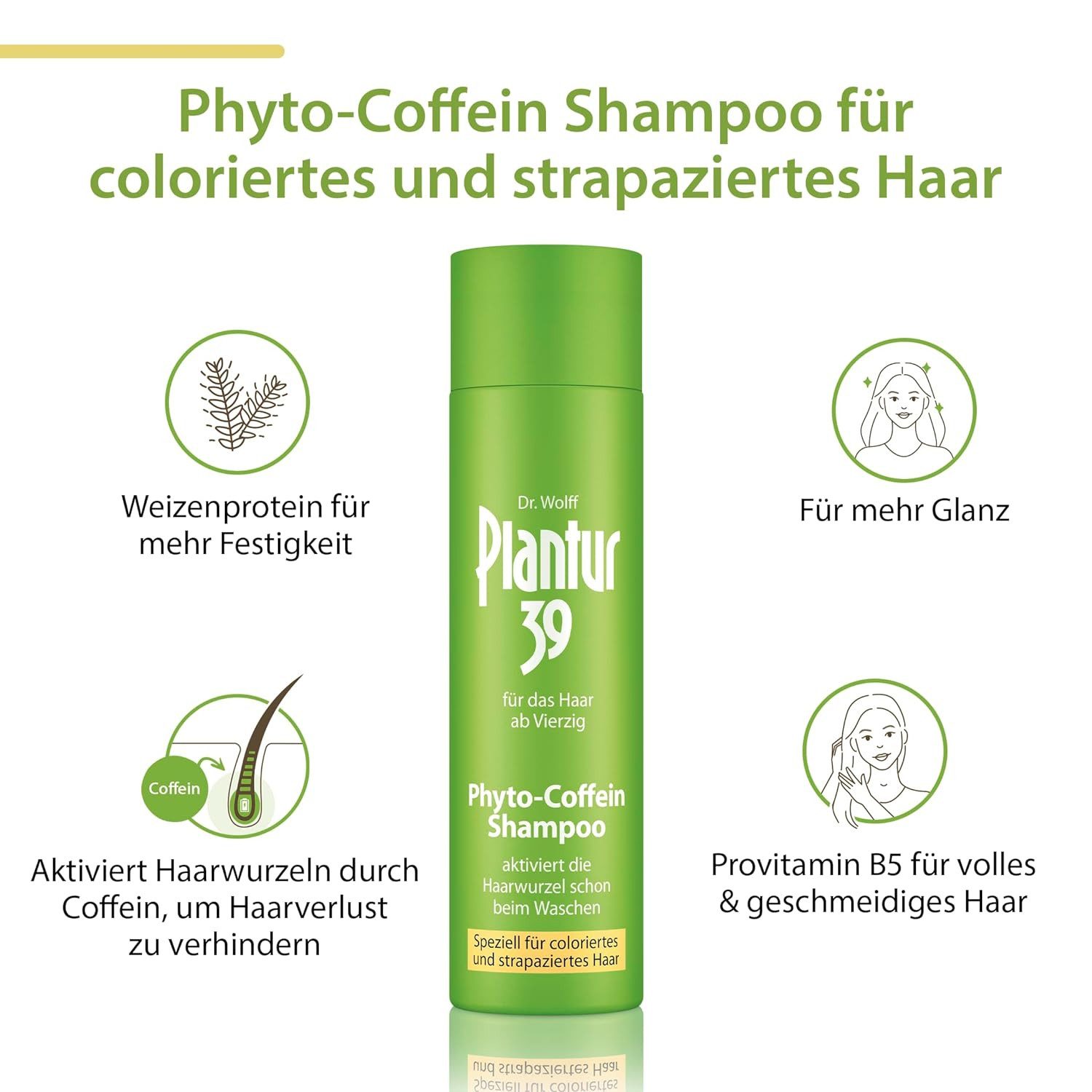 Plantur 39 Haarshampoo Phyto-Coffein-Haarshampoo für Damen, 1-tlg.
