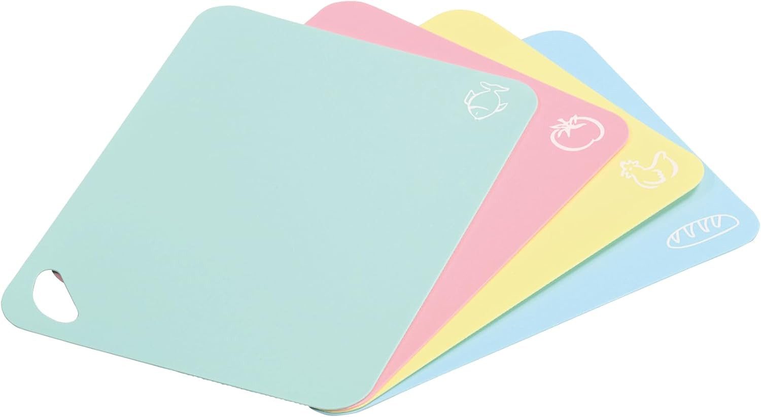 KESPER® Schneideunterlage Flexible Schneidunterlage, 4er Set, Maße: 38 x 29 x 0,2 cm
