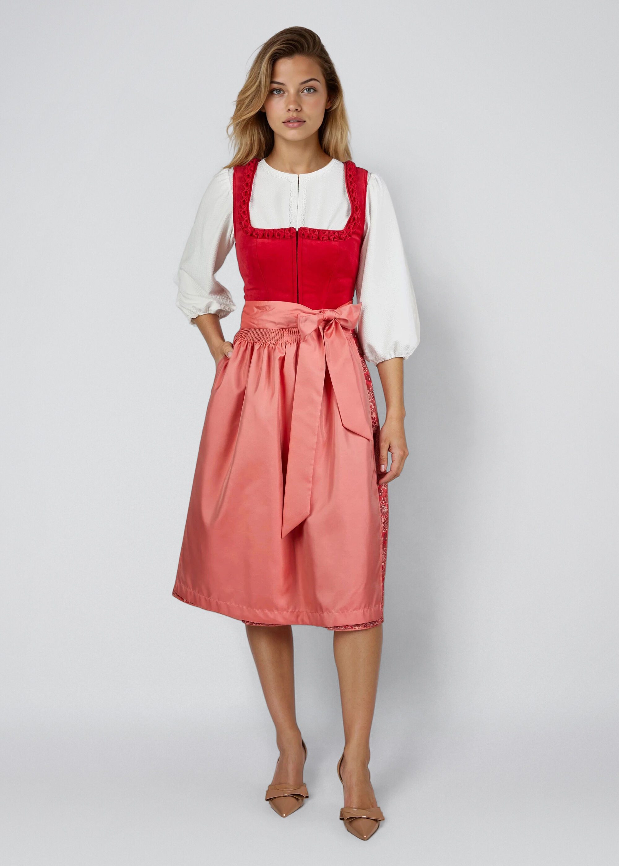 Spieth & Wensky Dirndl Gloria (1-tlg) feines Samtoberteil