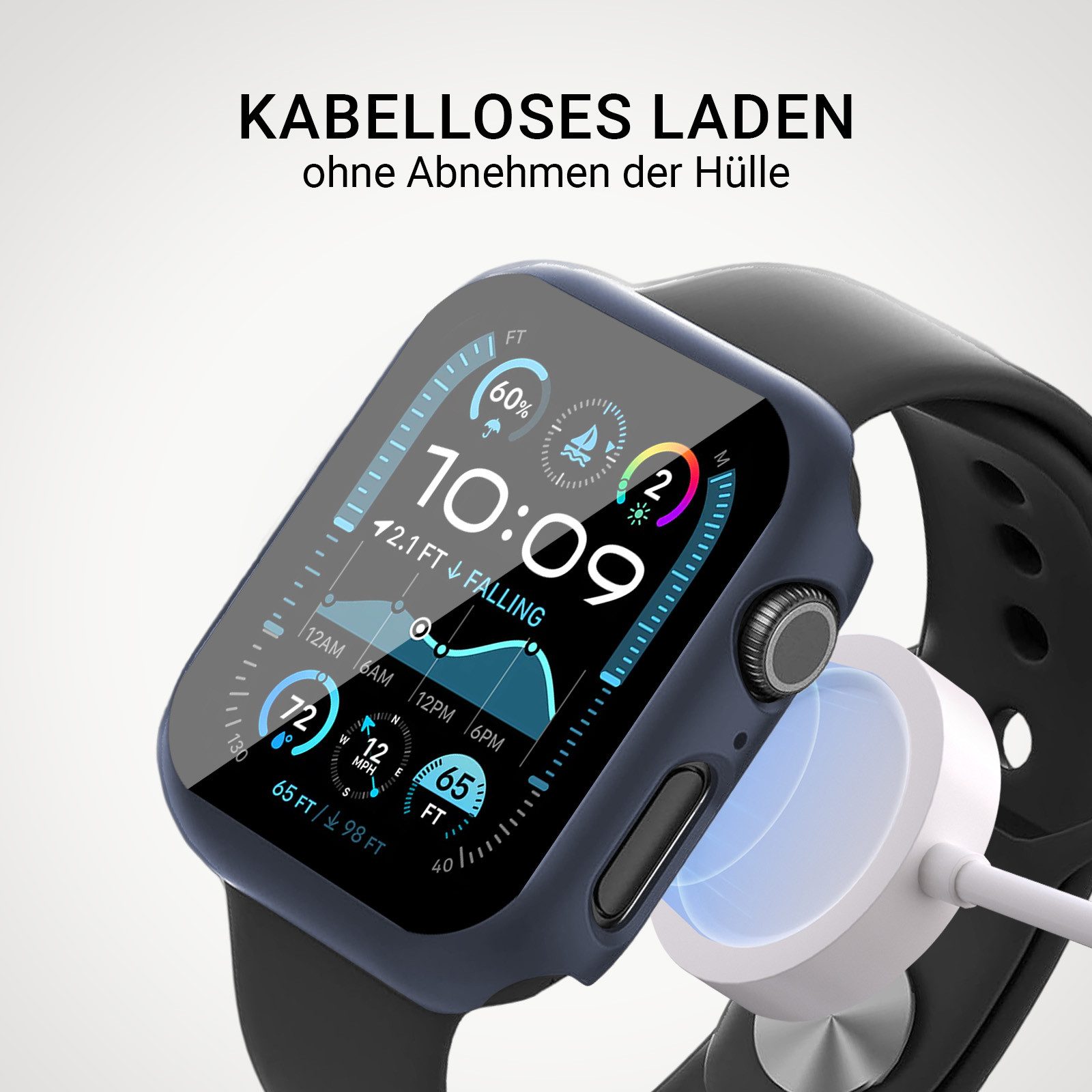 Tec-Expert Smartwatch-Hülle Hülle mit Displayschutz für Apple Watch 4 / 5 / 6 / SE 1-3 40 mm 40 mm, Rundum Schutz Cover Case Bumper stoß-und kratzfest robust – Bild 4 von 5