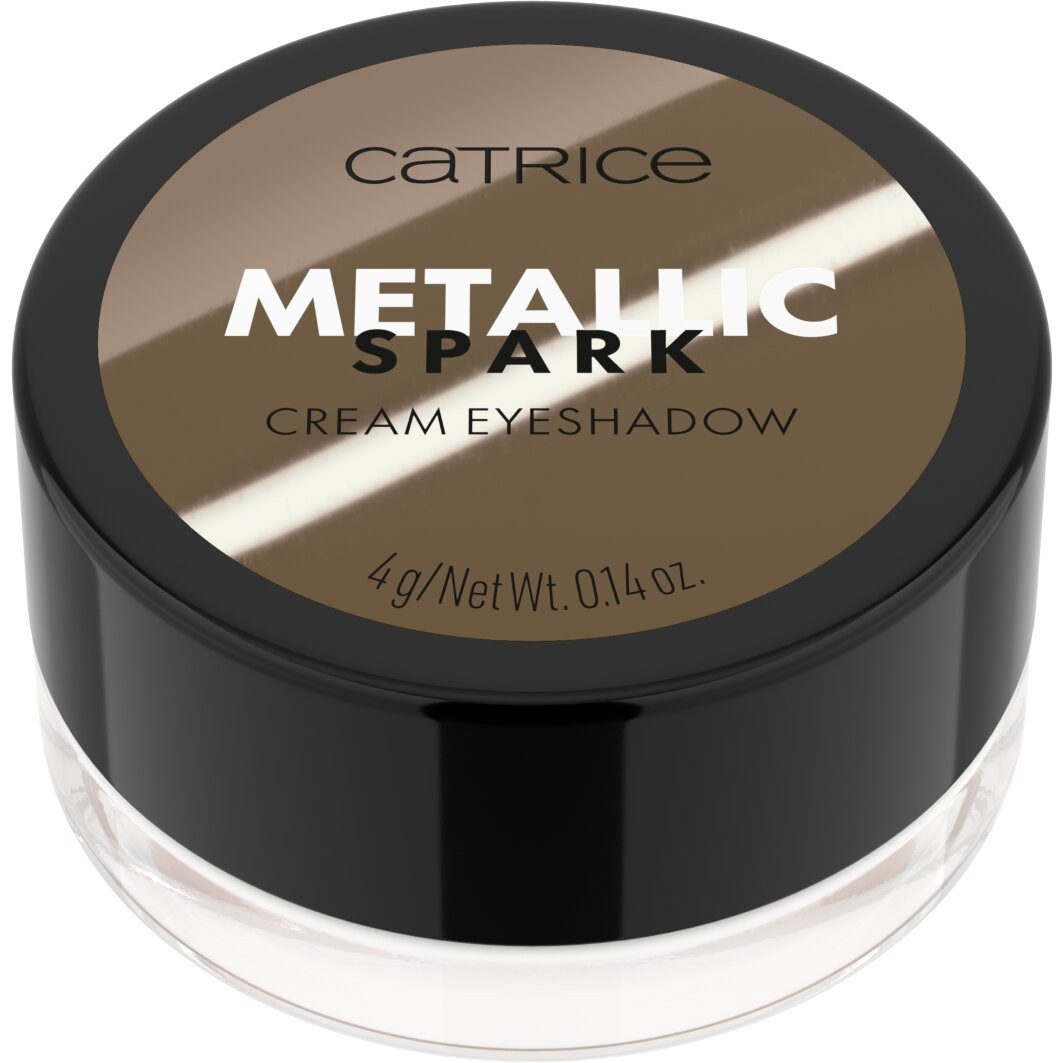 Catrice Lidschatten Metallic Spark Cream Eyeshadow, 3-tlg., Wischfest, lange Haltbarkeit, cremig, metallisch funkelndes Finish.
