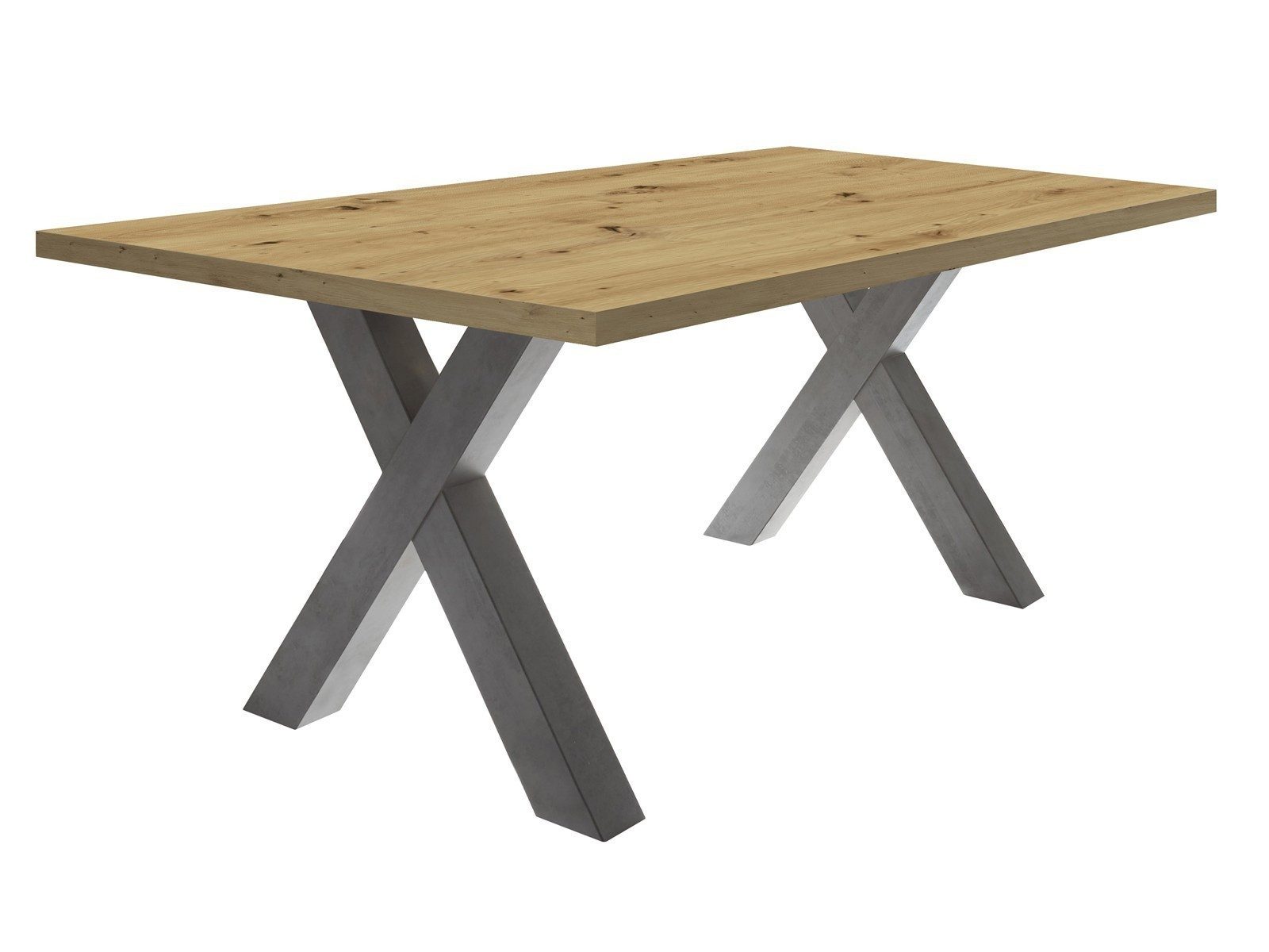 Storado Esstisch Big System X 140–210×90cm, Esszimmertisch, Ausziehbar von 160 auf 210cm mit Synchronauszug und X-Gestell