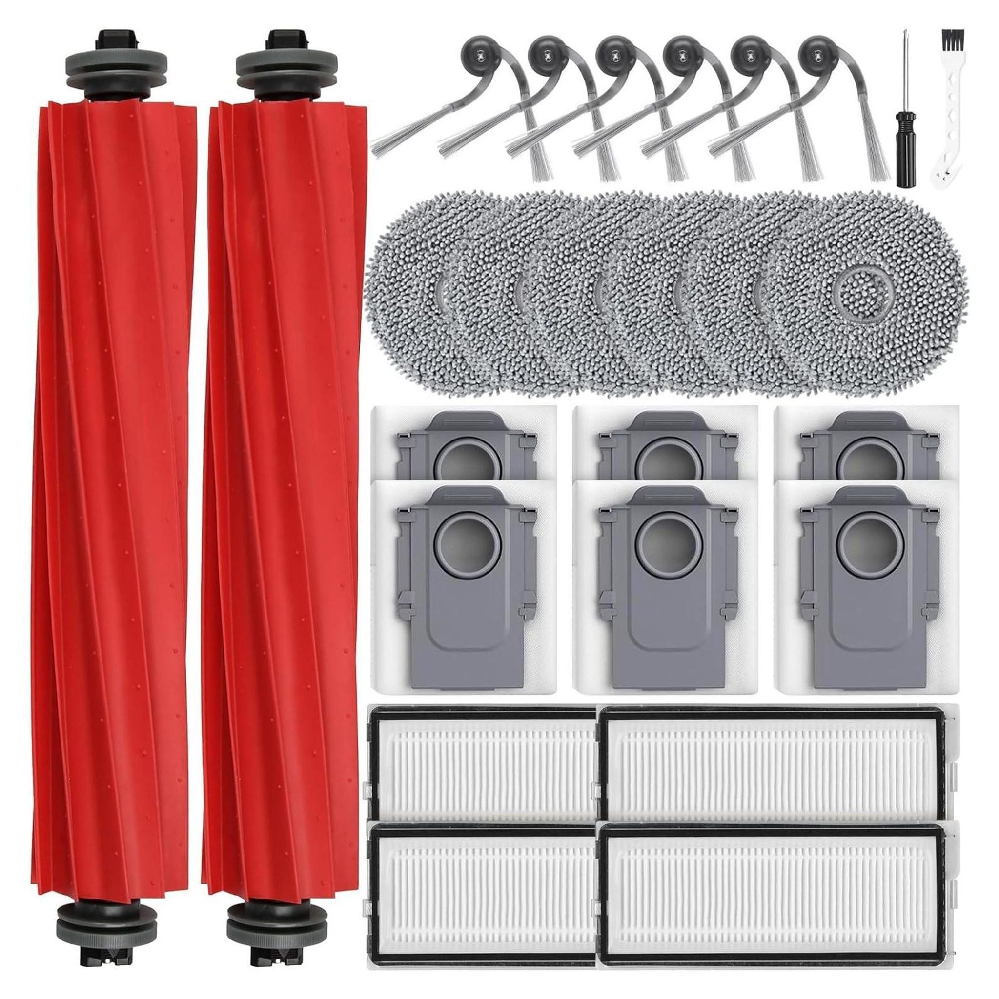 FELIXLEO Reinigungsbürsten-Set 26er Zubehör für Roborock QV35A QV35S QR598 QR798